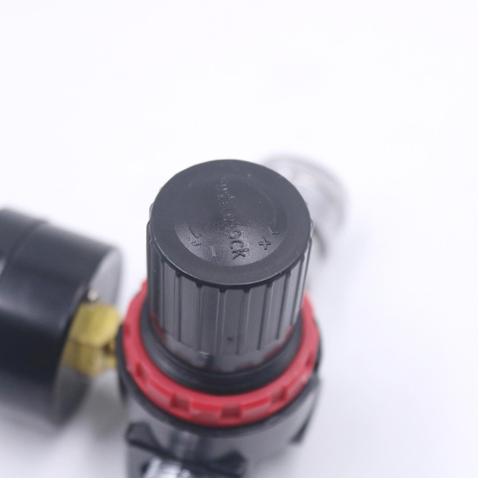 1/4“ Paint Sprayer Air Pressure Regulator with Gauge for Pneumatic Tool