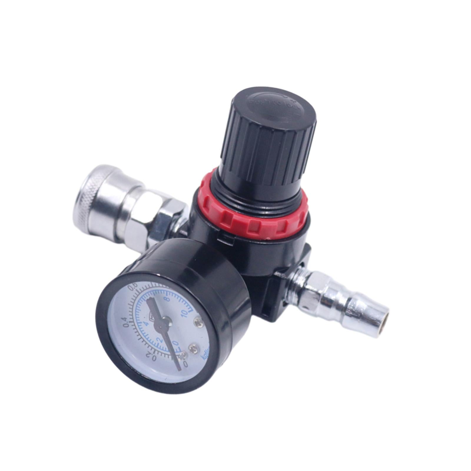 1/4“ Paint Sprayer Air Pressure Regulator with Gauge for Pneumatic Tool