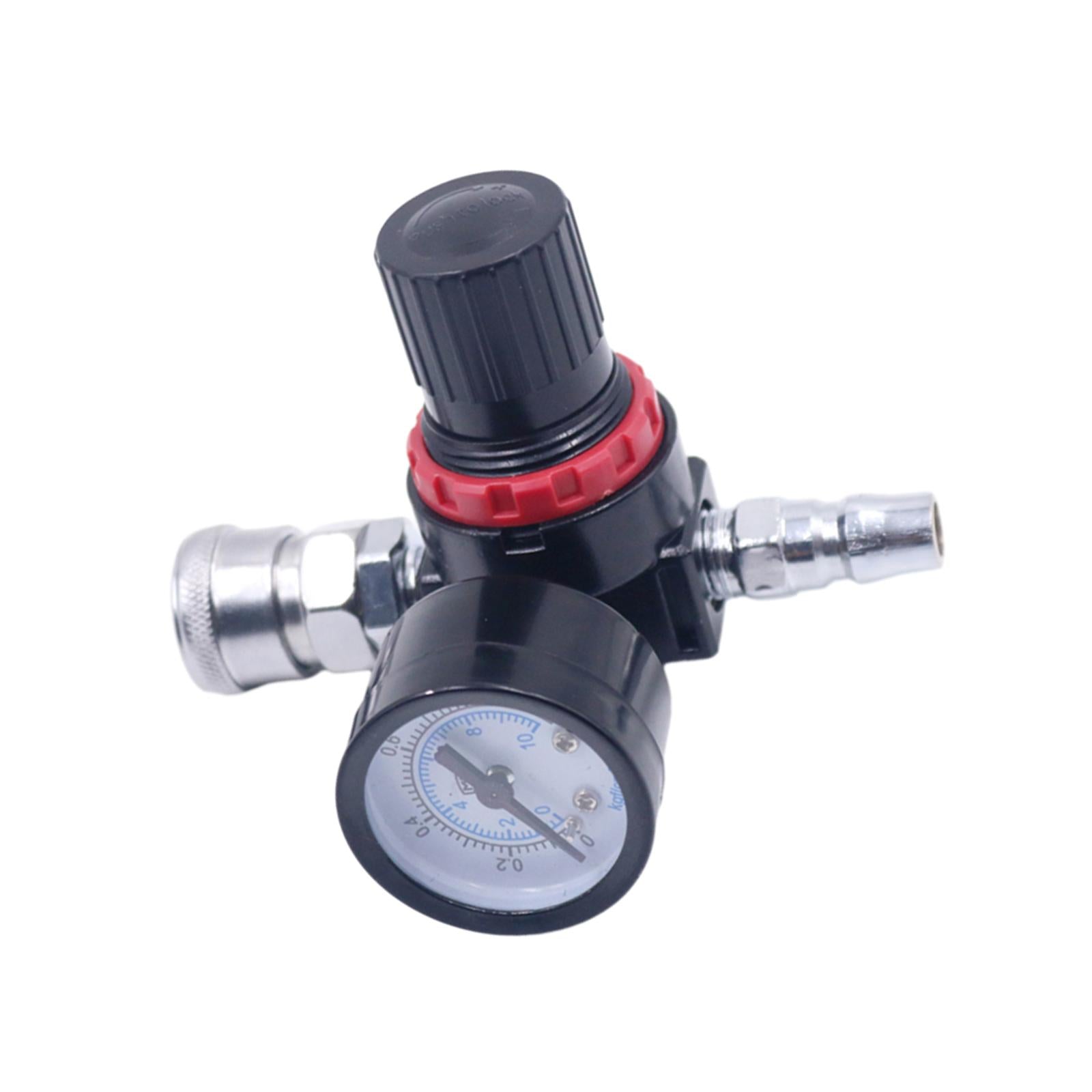 1/4“ Paint Sprayer Air Pressure Regulator with Gauge for Pneumatic Tool