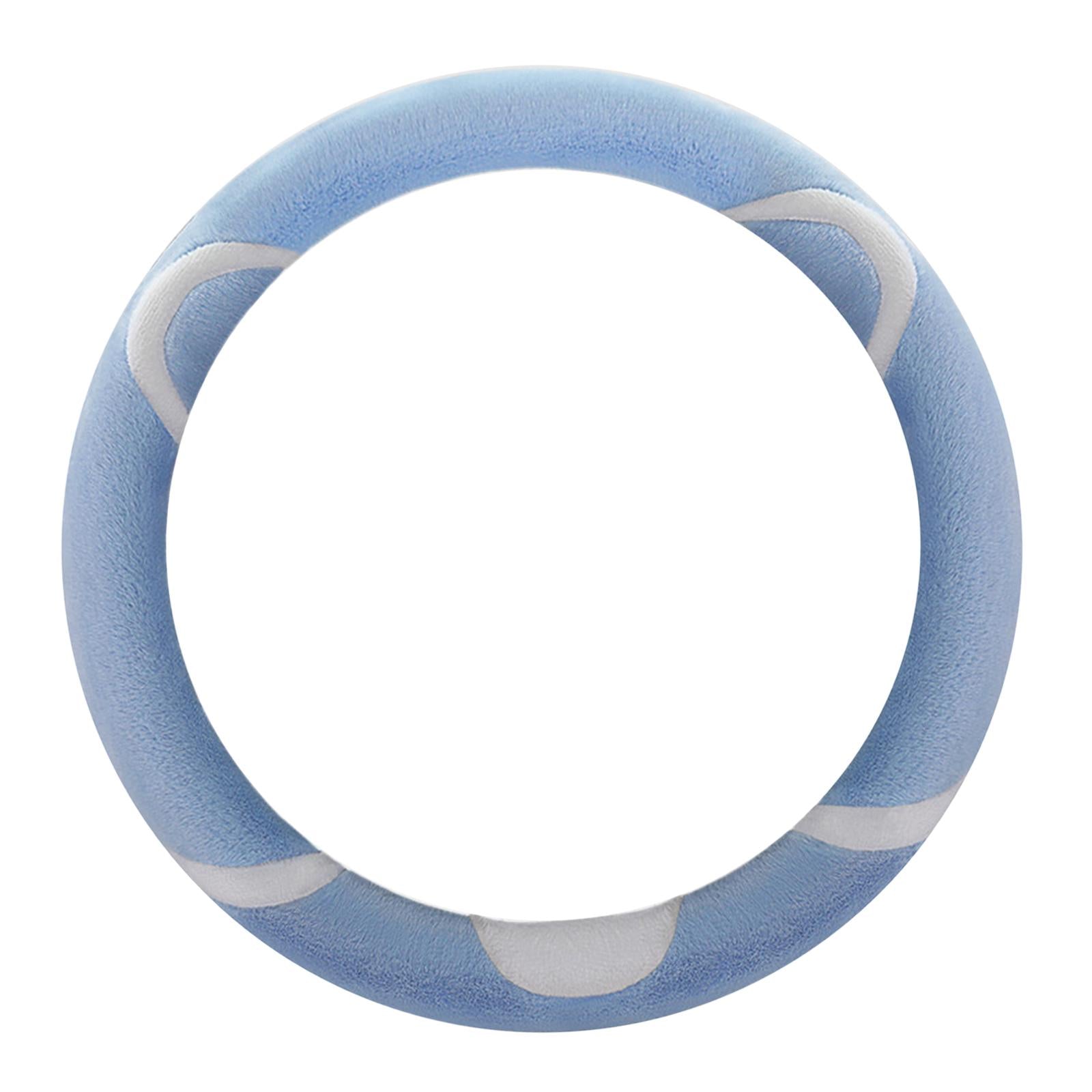Car Steering Wheel Cover Anti Slip Wear Resistant Plush Steering Wheel Cover Blue