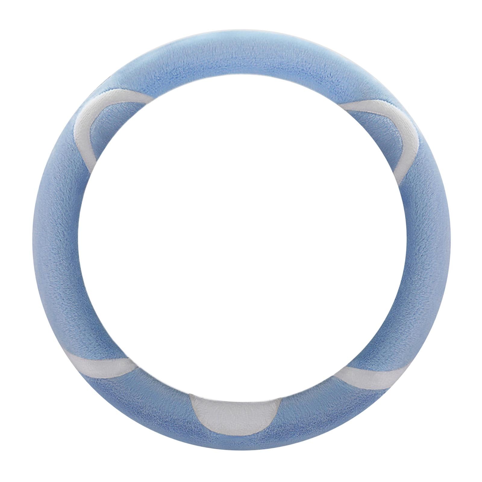 Car Steering Wheel Cover Anti Slip Wear Resistant Plush Steering Wheel Cover Blue