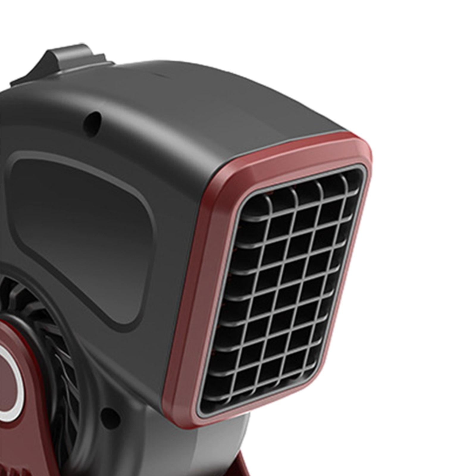 12V Car Heater Heating and Cooling 2 in 1 Compact Rotatable Defrost Defogger Black Red