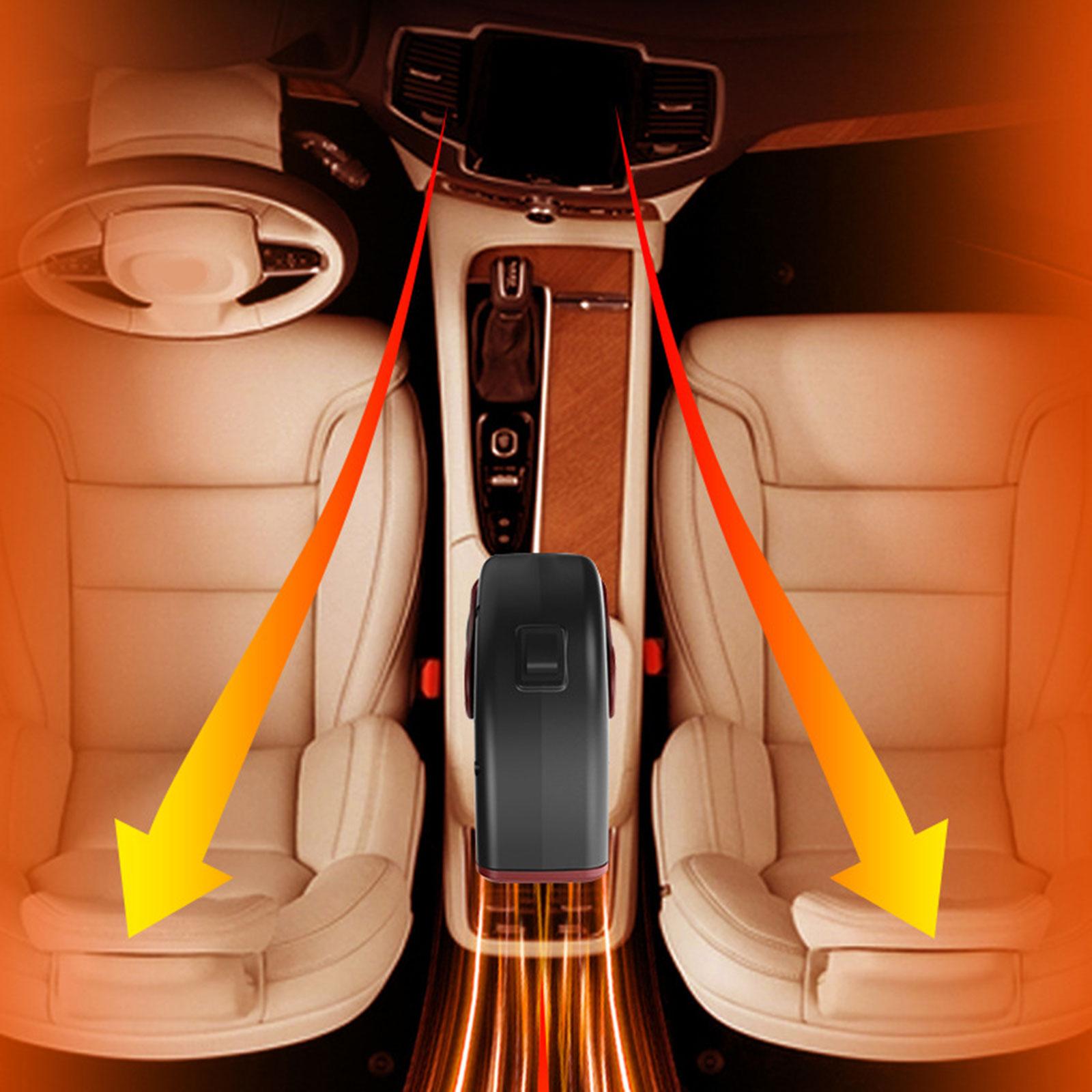 12V Car Heater Heating and Cooling 2 in 1 Compact Rotatable Defrost Defogger Black Red