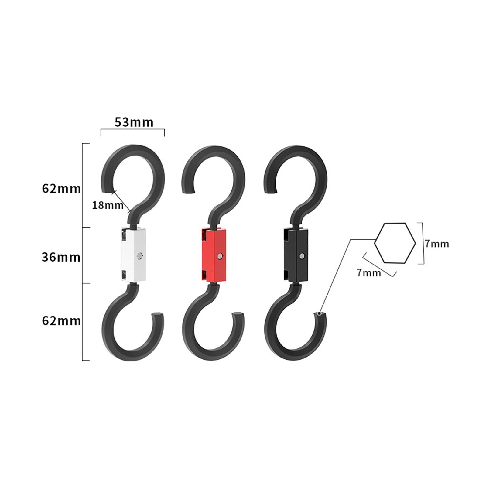 2 Pieces Car Back Seat Headrest Hooks Durable for Handbags Coats Bottle white