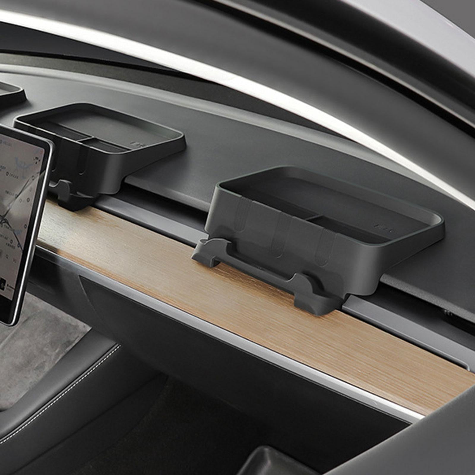 Dashboard Hidden Tray Car Dashboard Storage Box for Tesla Model 3 Cards