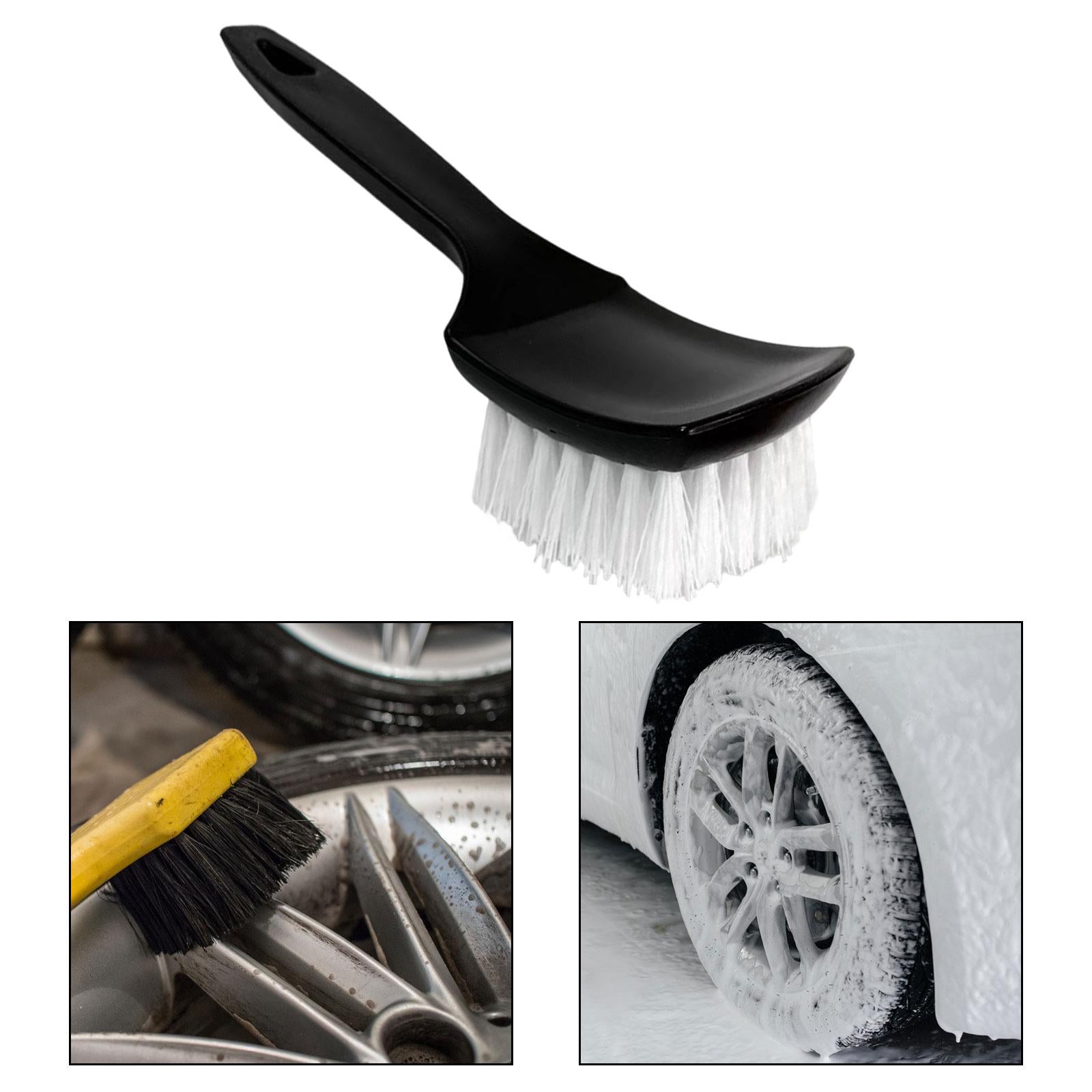 Car Tire Brush Wheel Cleaning Brush for Cleaning Carpets Auto Detailing White