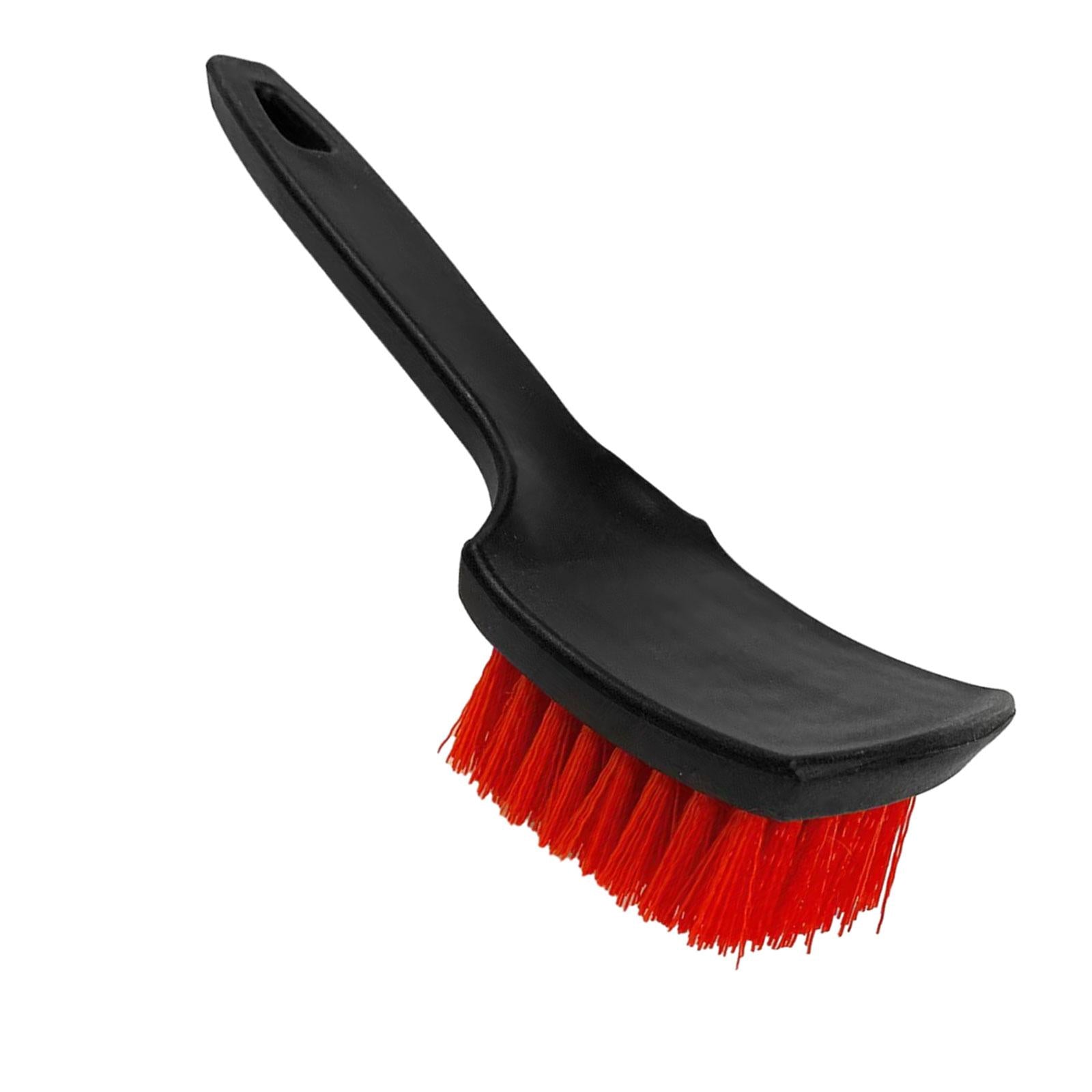 Car Tire Brush Wheel Cleaning Brush for Cleaning Carpets Auto Detailing Red
