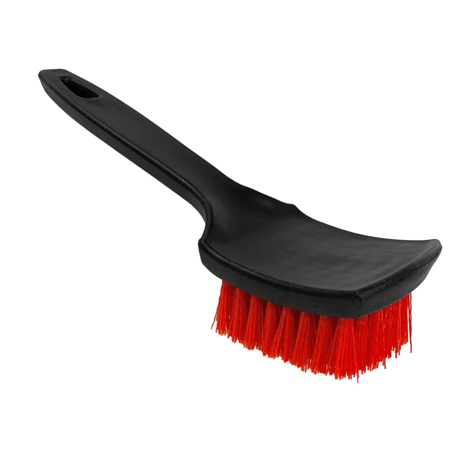 Car Tire Brush Wheel Cleaning Brush for Cleaning Carpets Auto Detailing Red