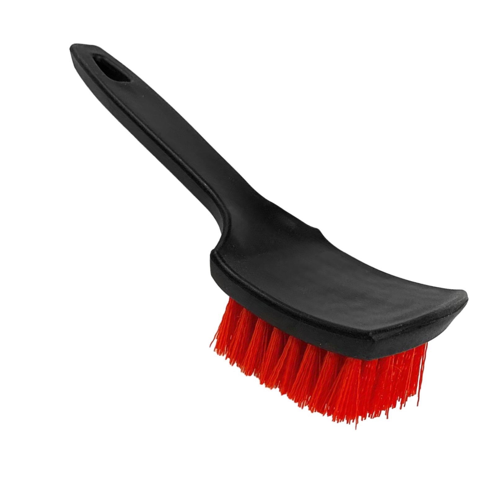 Car Tire Brush Wheel Cleaning Brush for Cleaning Carpets Auto Detailing Red