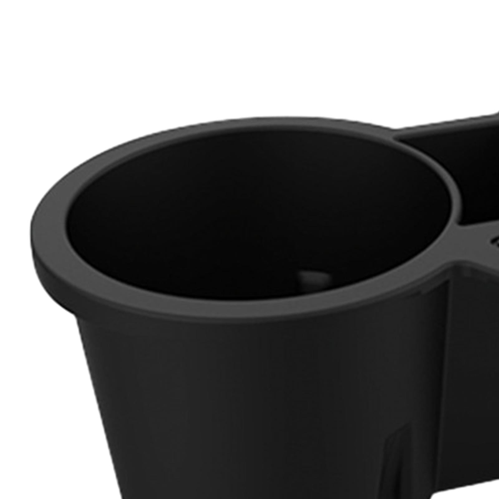 Silicone Center Console Cup Holder Insert for Tesla Model 3 Y Black