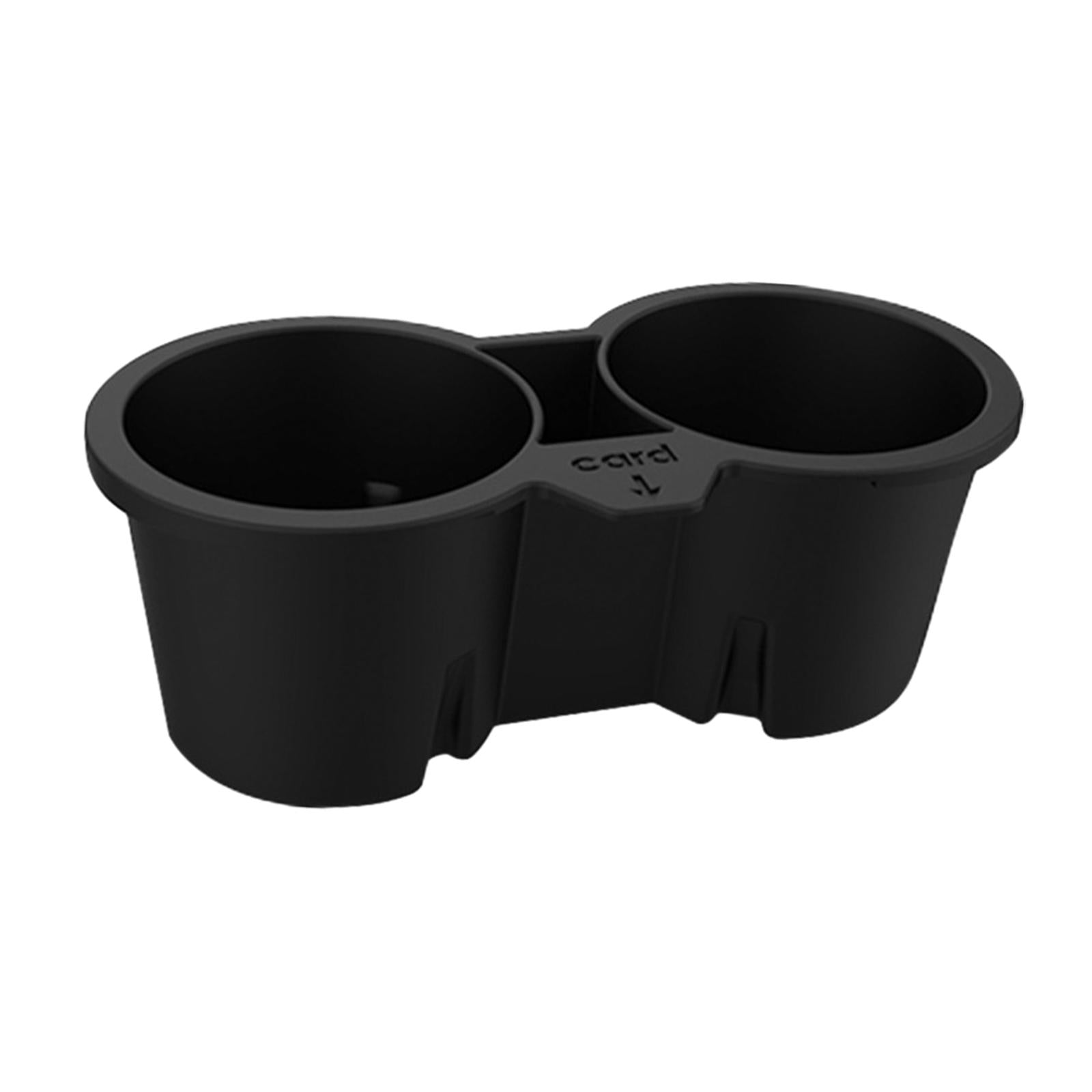 Silicone Center Console Cup Holder Insert for Tesla Model 3 Y Black
