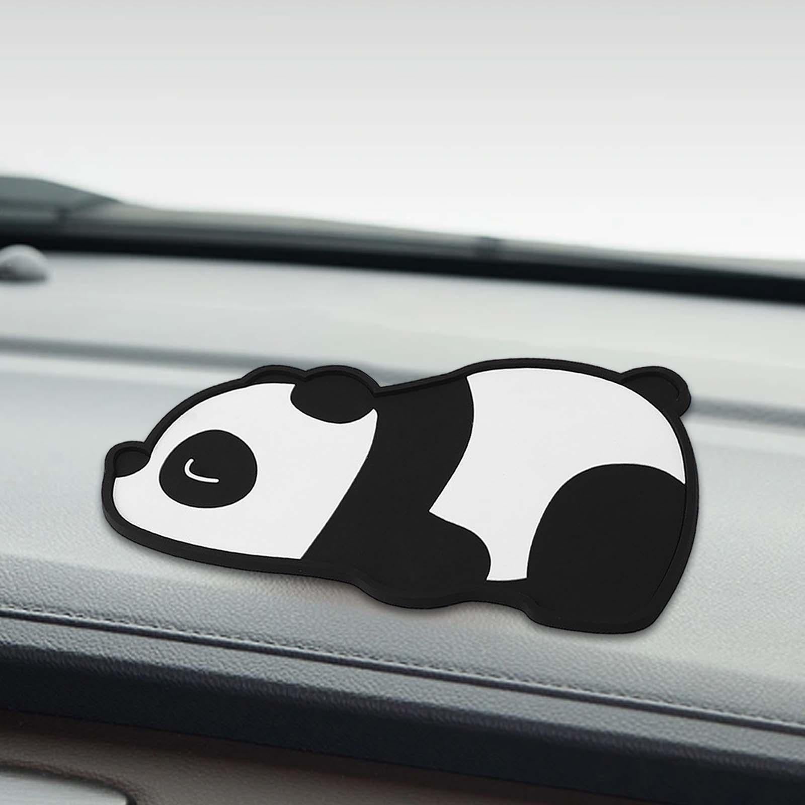 PVC Non Slip Pad Car Dashboard Mat Cute Pattern for Makeup Mirrors Pens Panda
