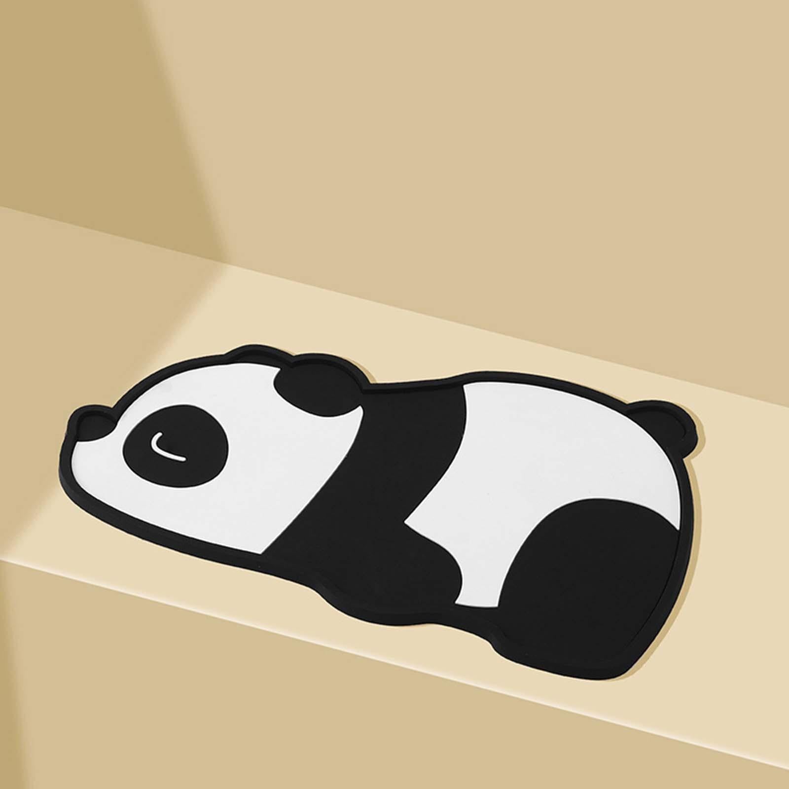 PVC Non Slip Pad Car Dashboard Mat Cute Pattern for Makeup Mirrors Pens Panda