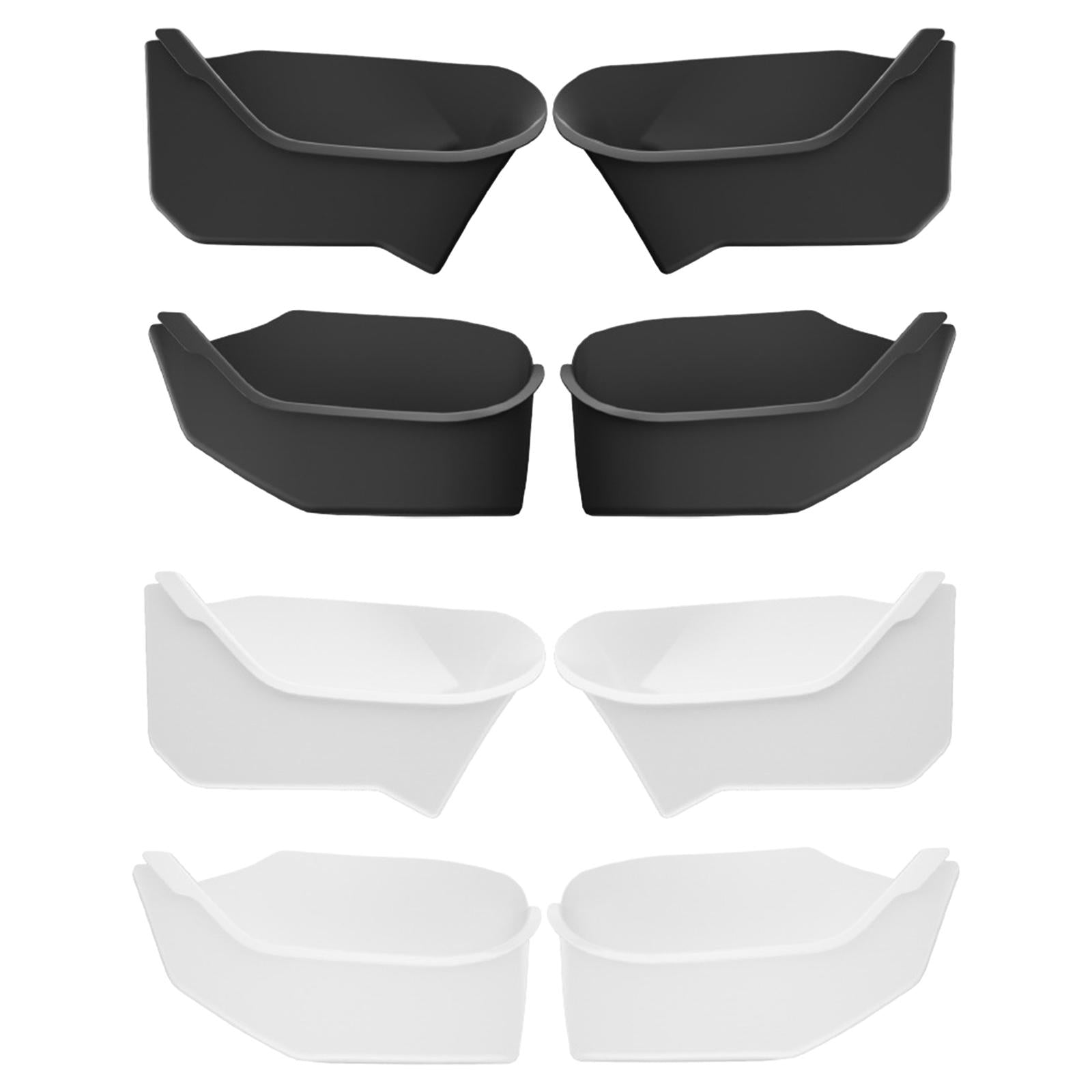 Set of 4 Door Side Tray Organizer Accessory for Tesla Model Y 2020-2023 Black
