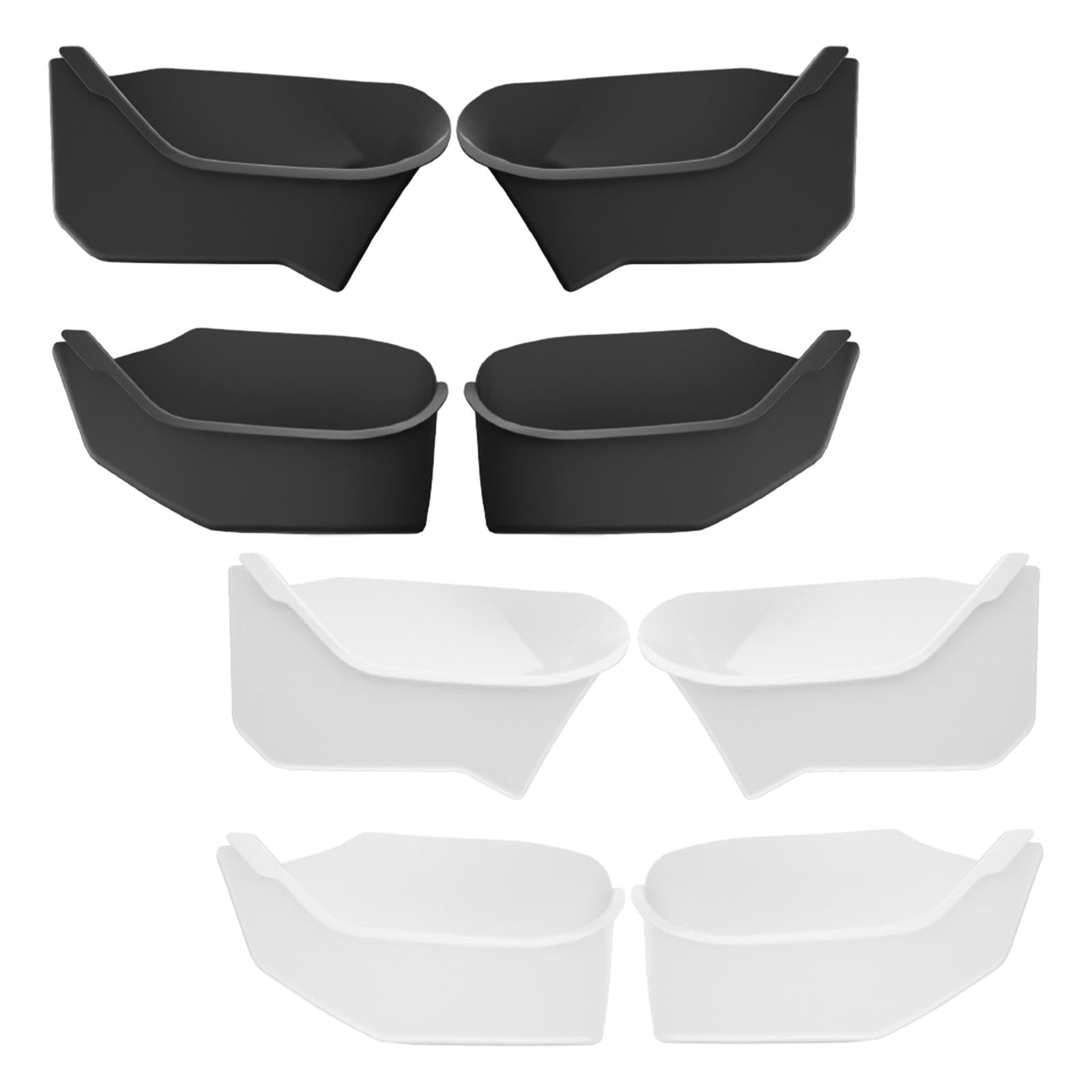 Set of 4 Door Side Tray Organizer Accessory for Tesla Model Y 2020-2023 Black