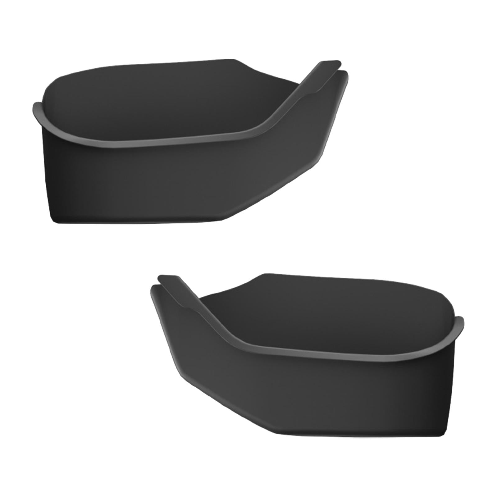 2 Pieces Door Side Storage Tray Box for Tesla Model Y 2020-2023 Durable Black Rear