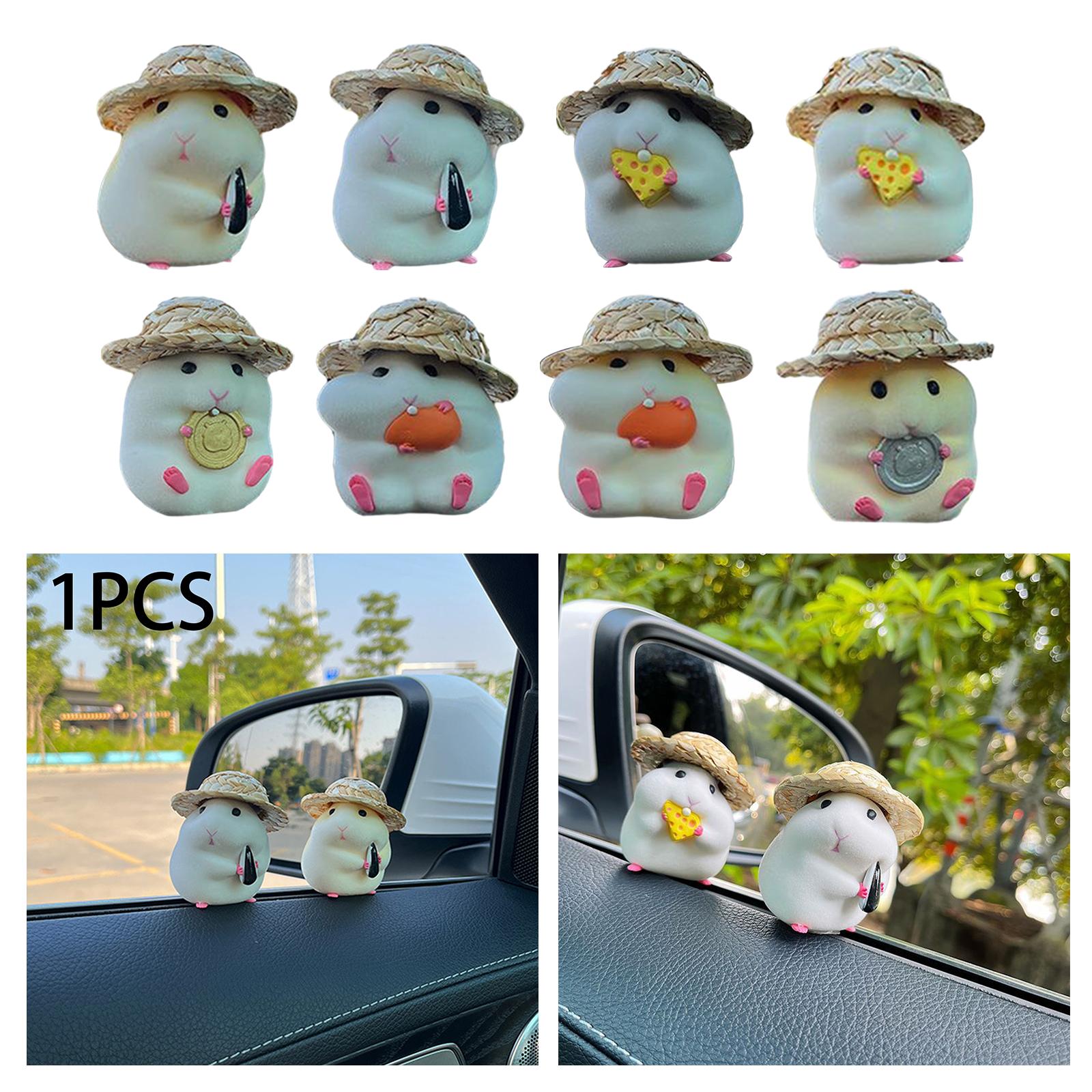 Funny Car Dashboard Decoration Hamster Car Interior Decoration Car Ornament Style A