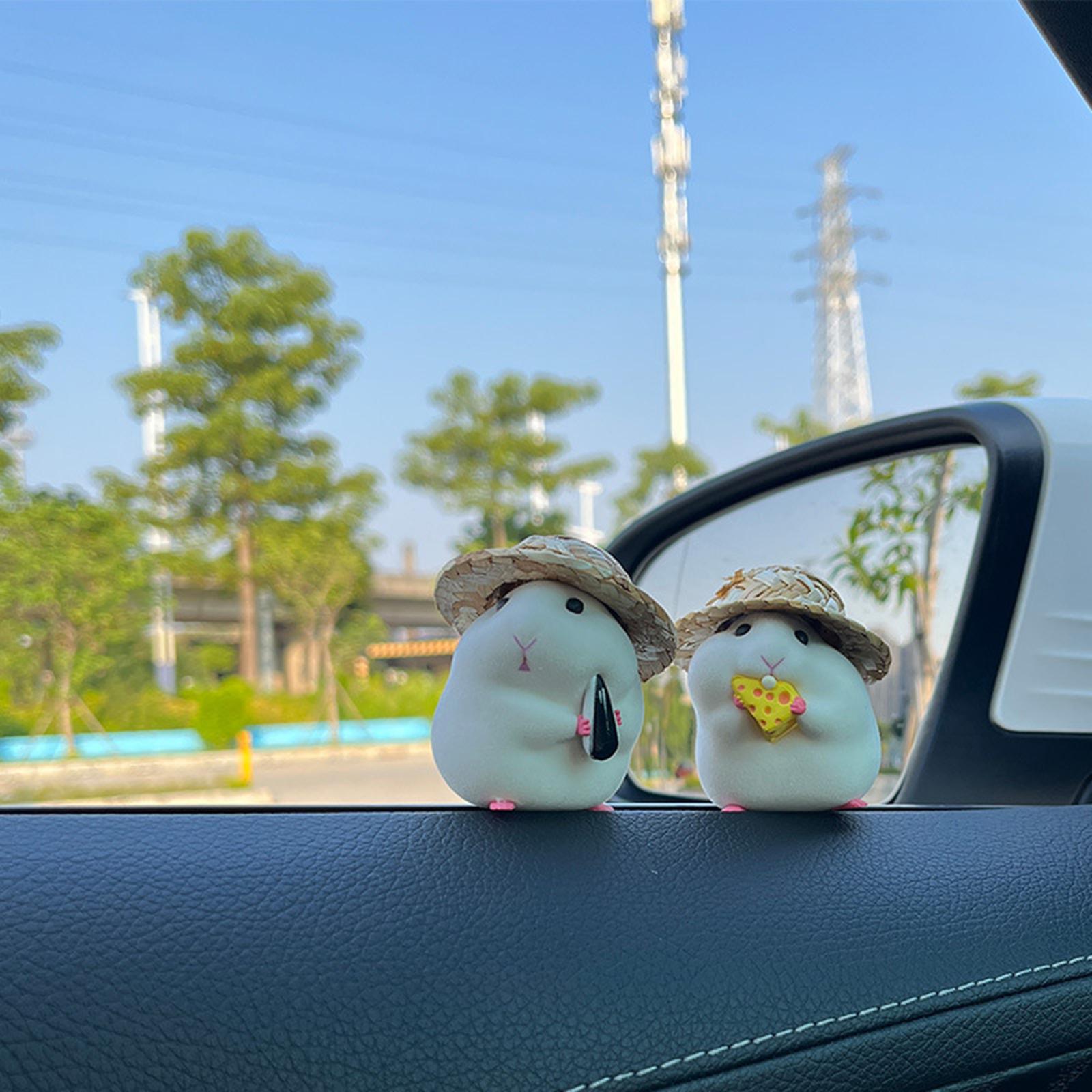 Funny Car Dashboard Decoration Hamster Car Interior Decoration Car Ornament Style D