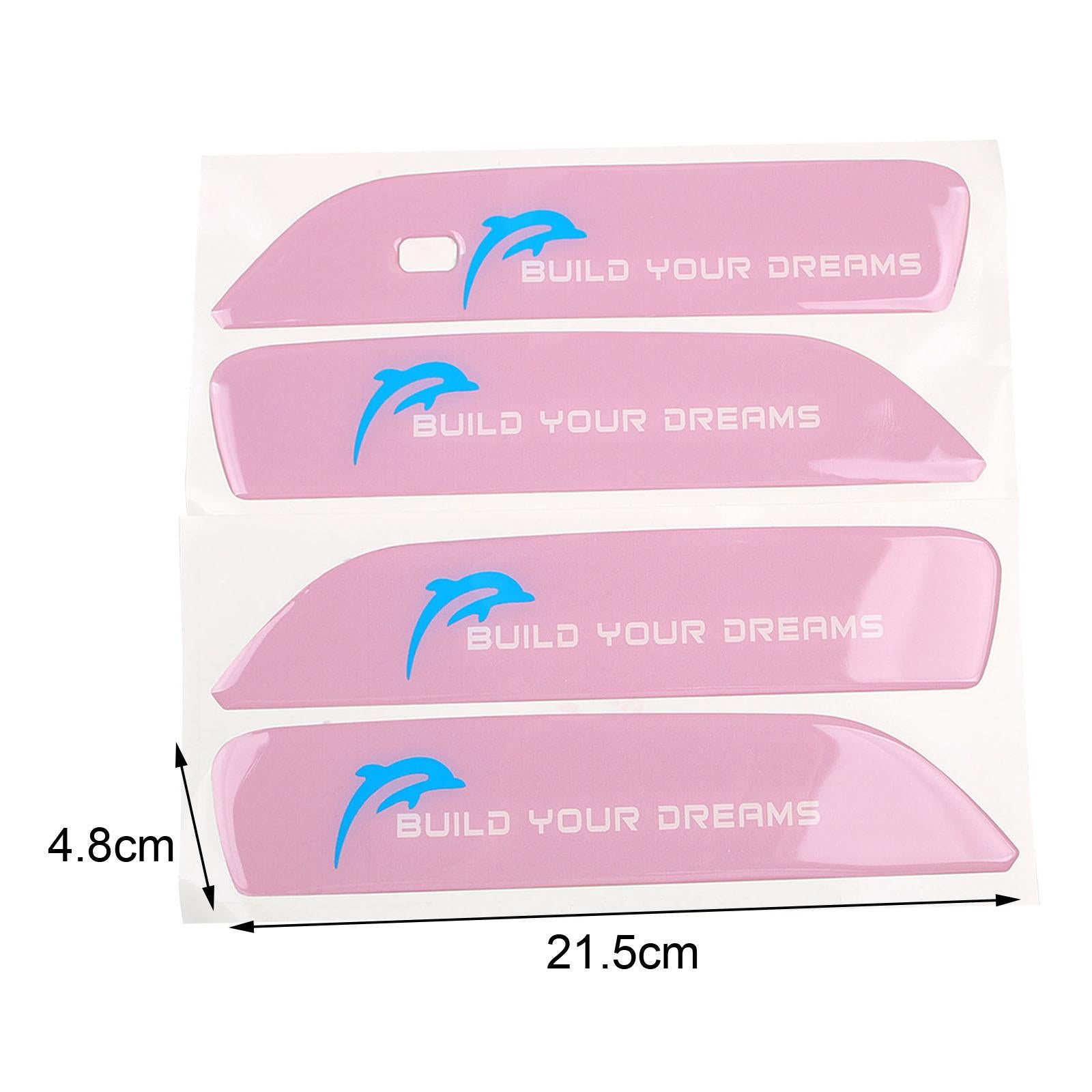 4x Car Door Handle Sticker Car Door Handle Decal Wrap for Byd Practical Pink