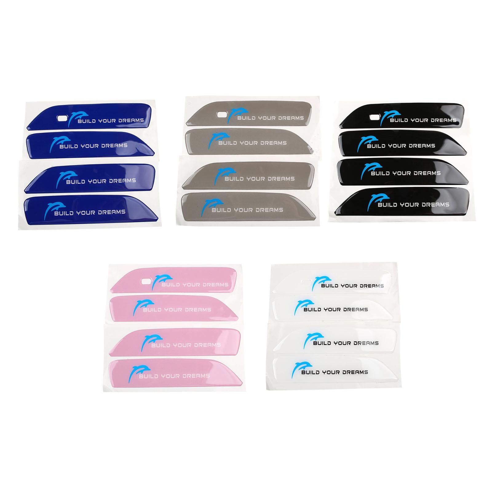 4x Car Door Handle Sticker Car Door Handle Decal Wrap for Byd Practical Pink