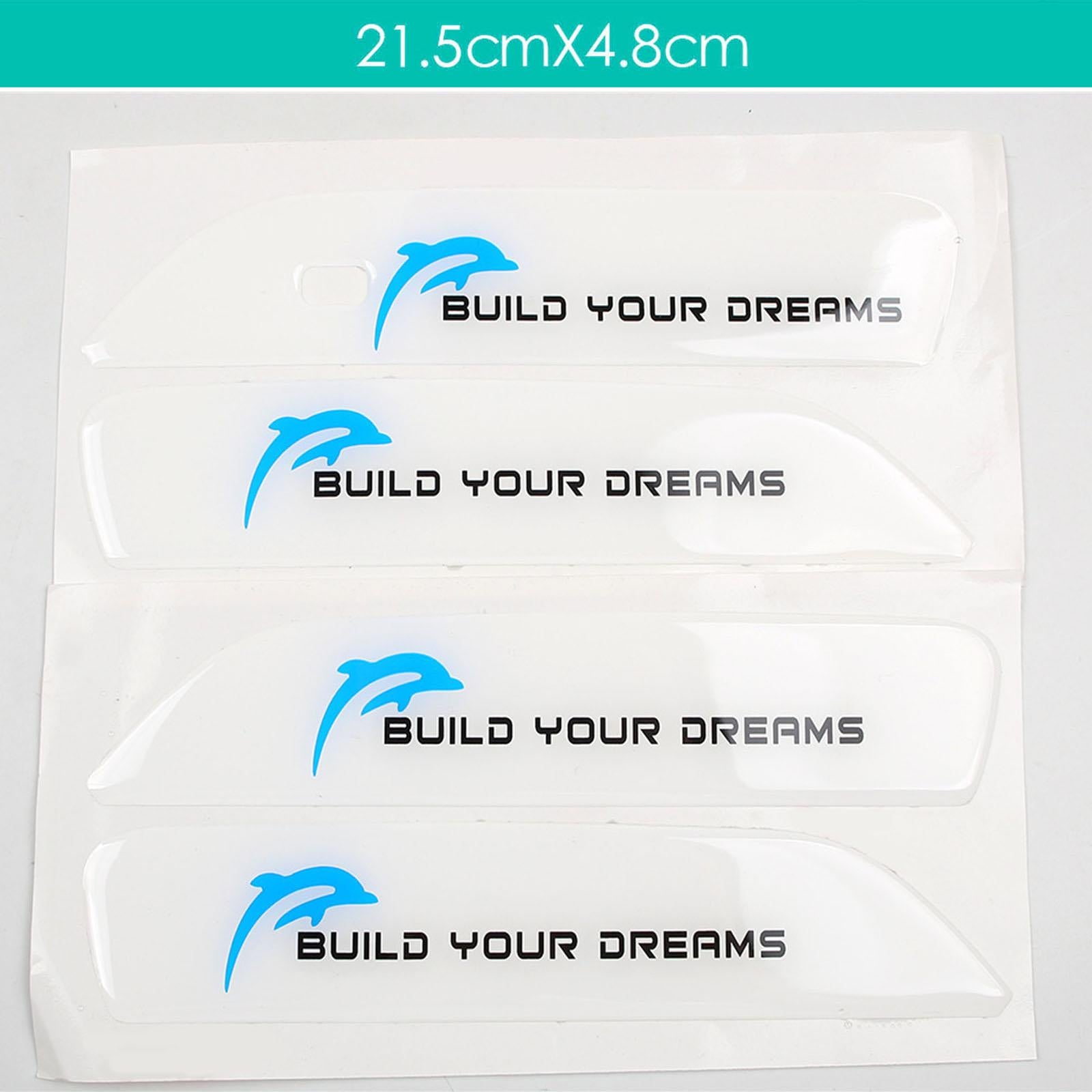 4x Car Door Handle Sticker Car Door Handle Decal Wrap for Byd Practical White