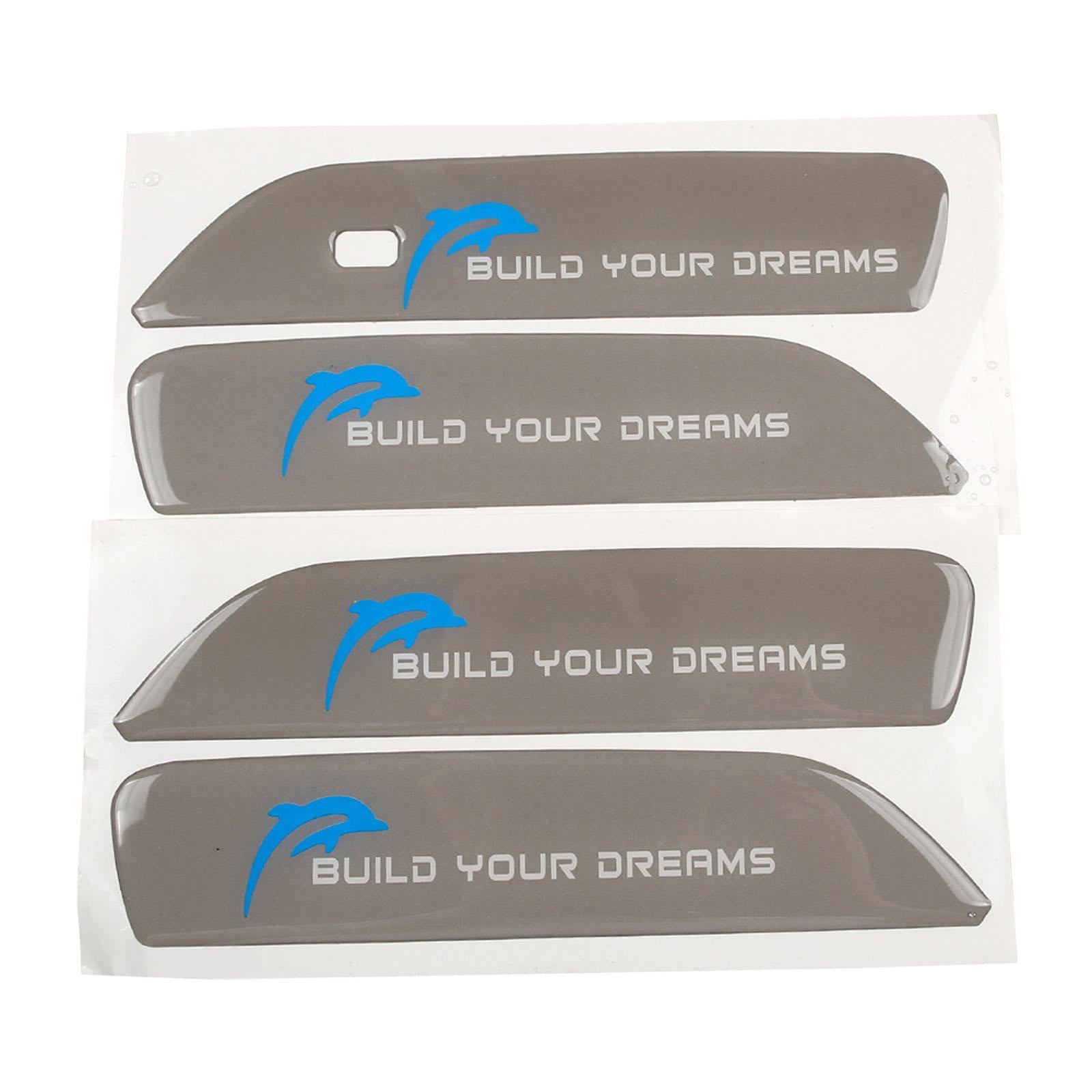 4x Car Door Handle Sticker Car Door Handle Decal Wrap for Byd Practical Gray