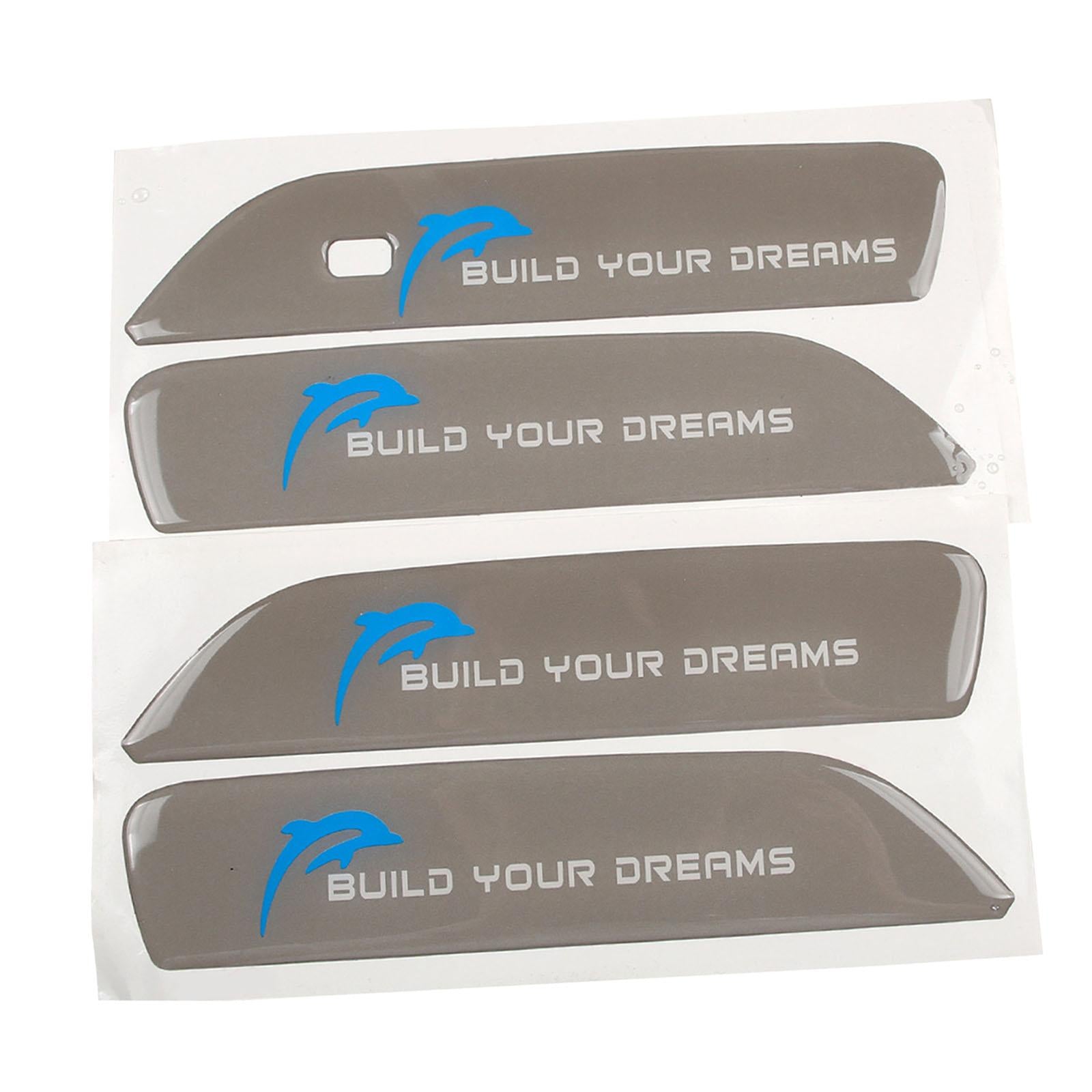 4x Car Door Handle Sticker Car Door Handle Decal Wrap for Byd Practical Gray