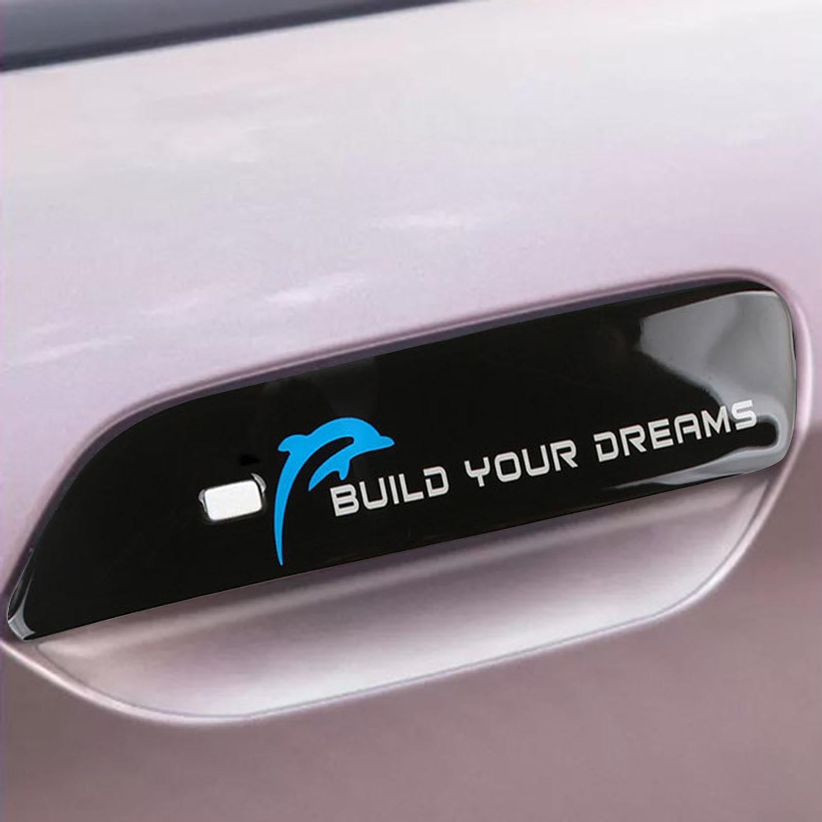 4x Car Door Handle Sticker Car Door Handle Decal Wrap for Byd Practical Black
