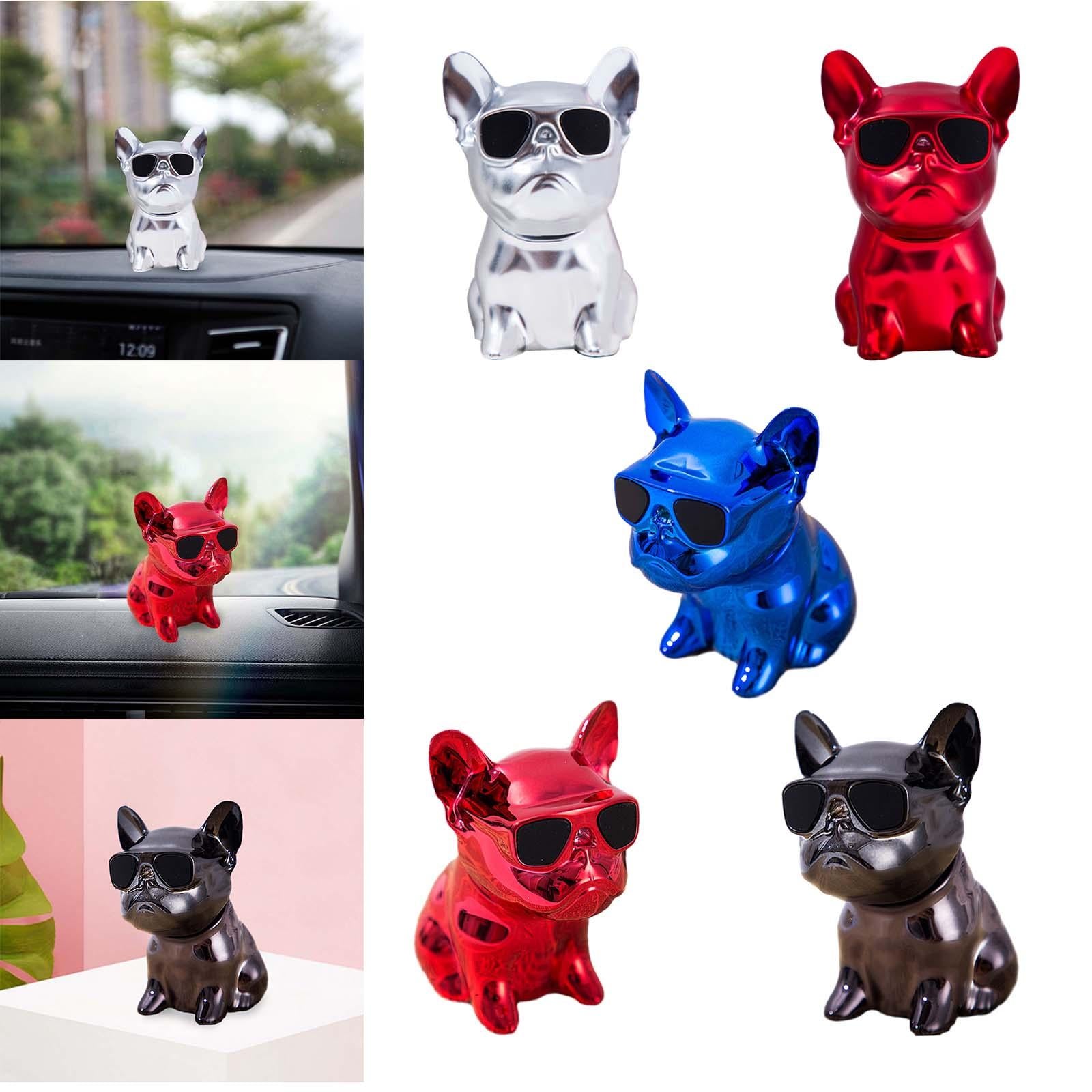 Cute Animal Car Dashboard Decoration Funny Home Decoration Shaking Ornament Matte silver