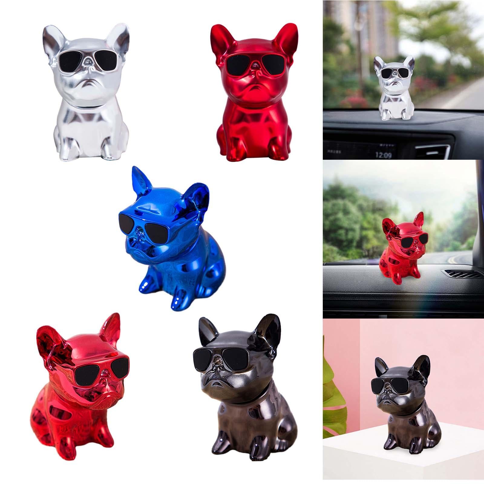Cute Animal Car Dashboard Decoration Funny Home Decoration Shaking Ornament Matte silver