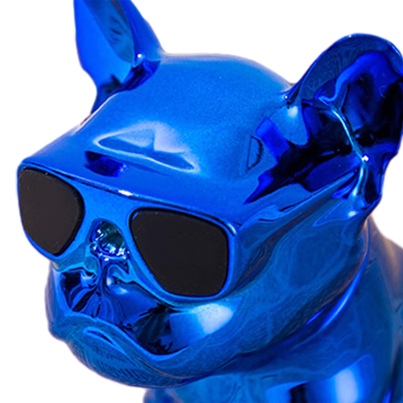 Cute Animal Car Dashboard Decoration Funny Home Decoration Shaking Ornament Bright blue