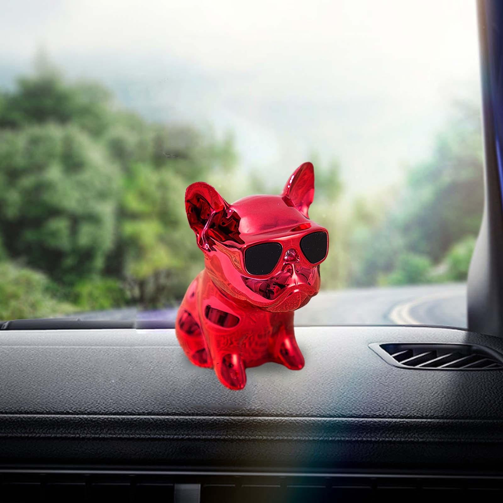 Cute Animal Car Dashboard Decoration Funny Home Decoration Shaking Ornament Bright red