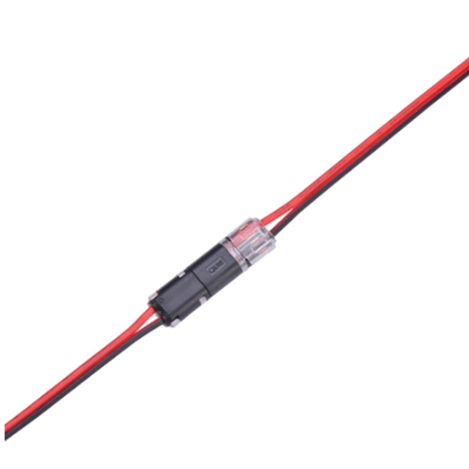 2 Pieces 2 Way Pluggable Quick Wire Connectors for Vehicle Audio