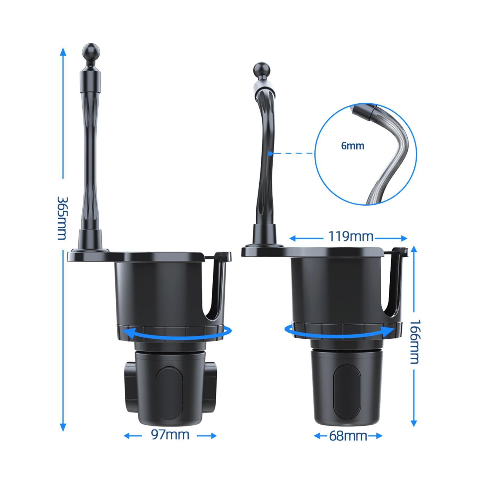 Car Cup Holder with Phone Mount Cellphone and Cup Holder for Rvs Truck