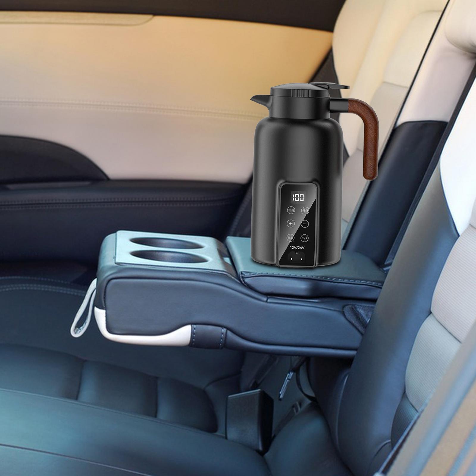 Car Heating Cup Tumbler Auto Heating Kettle for Tea Brewing Coffee Work Black