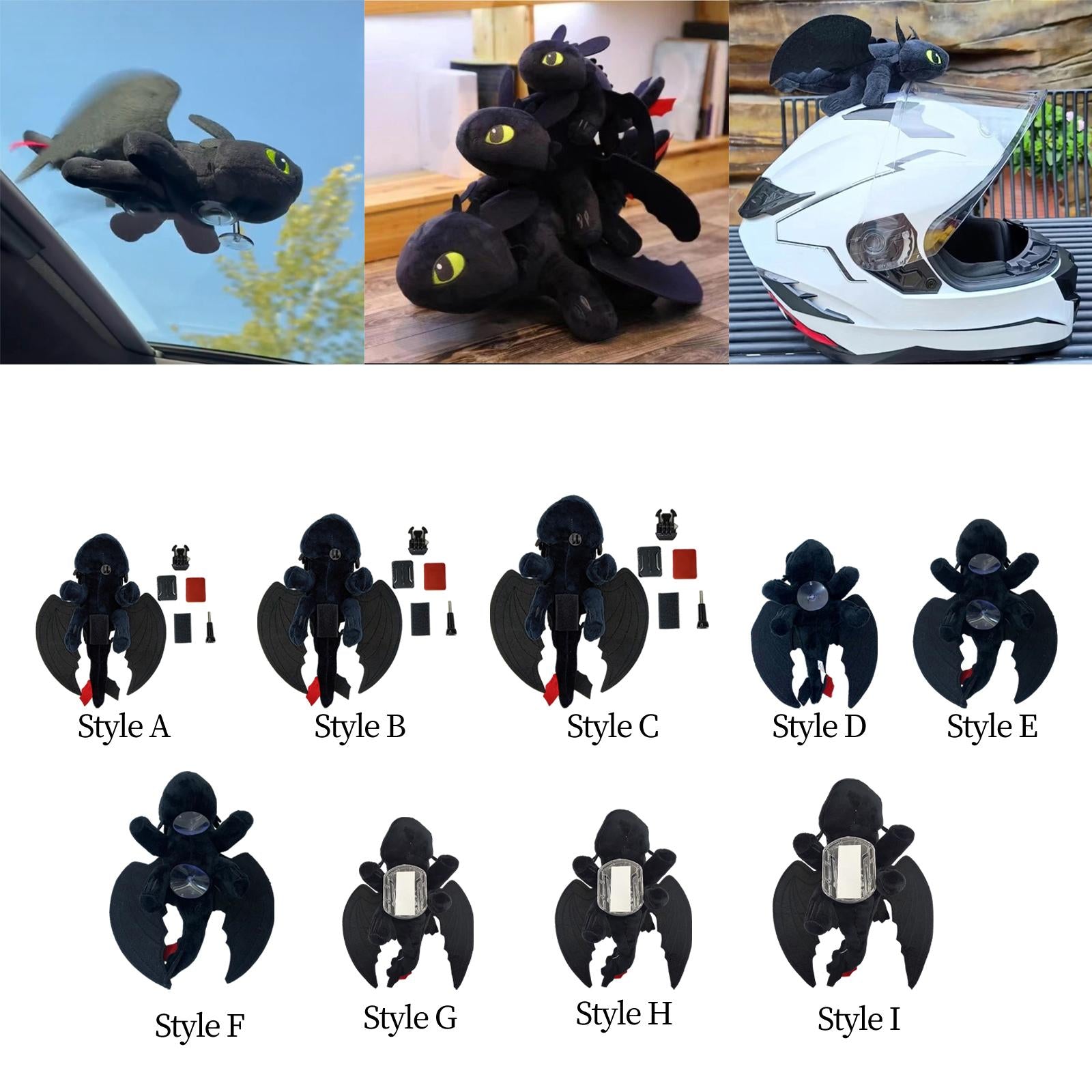 3xElectric Car Decoration Funny Helmet Accessory Professional Plush Decoration 20cm Helmet Quick Release