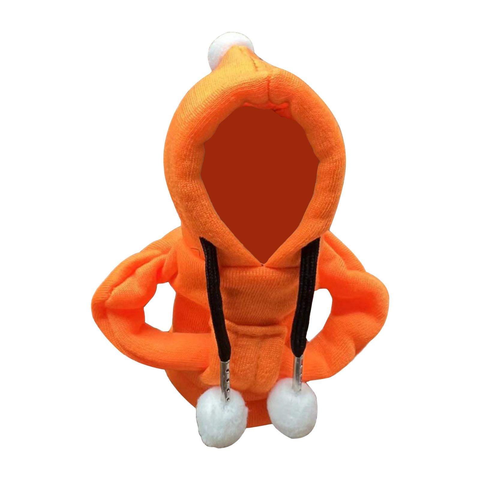 Car Shifter Knob Cover Hoodie Sweatshirt Universal Knob Gear Stick Protector Orange