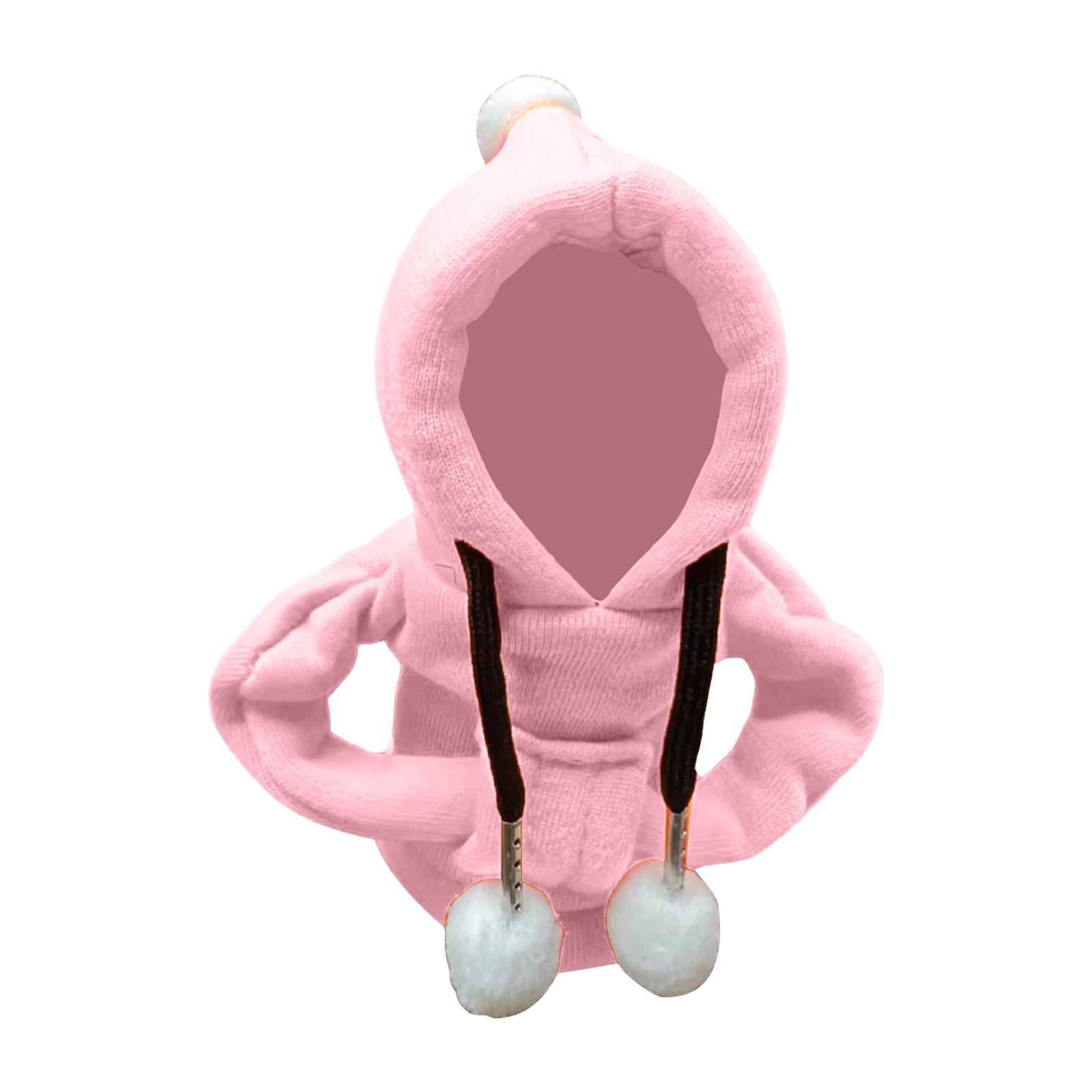 Car Shifter Knob Cover Hoodie Sweatshirt Universal Knob Gear Stick Protector Pink