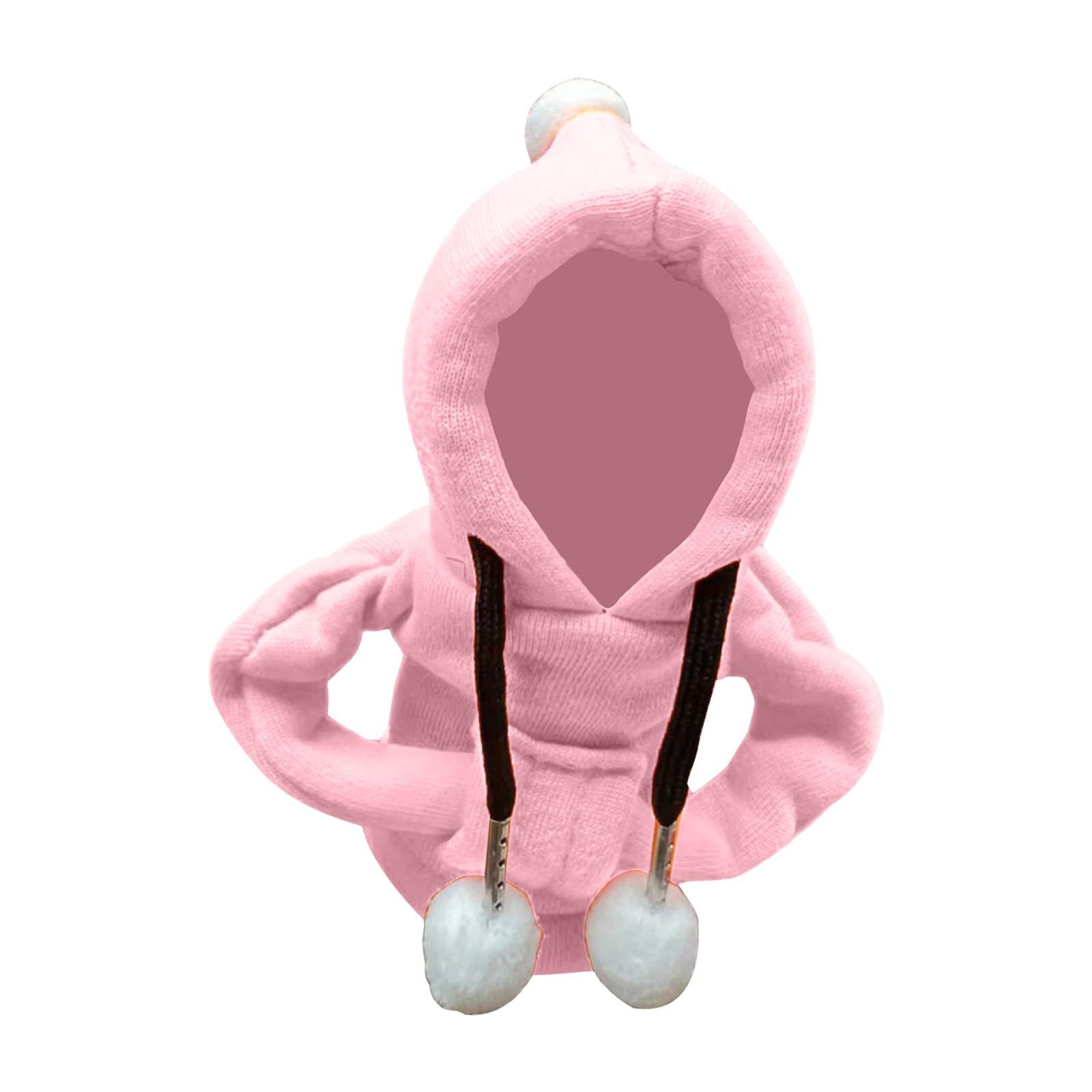 Car Shifter Knob Cover Hoodie Sweatshirt Universal Knob Gear Stick Protector Pink