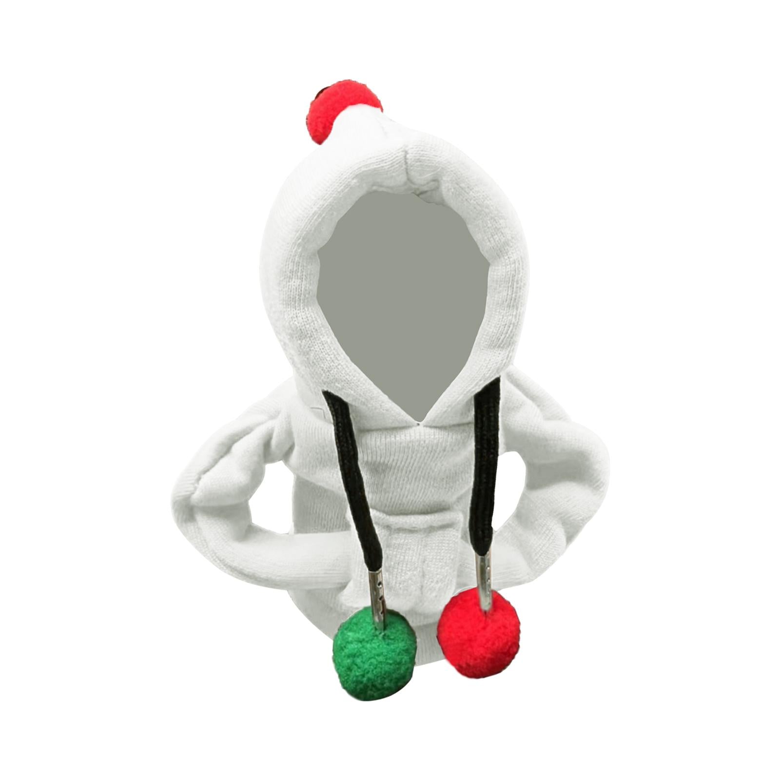 Car Shifter Knob Cover Hoodie Sweatshirt Universal Knob Gear Stick Protector White