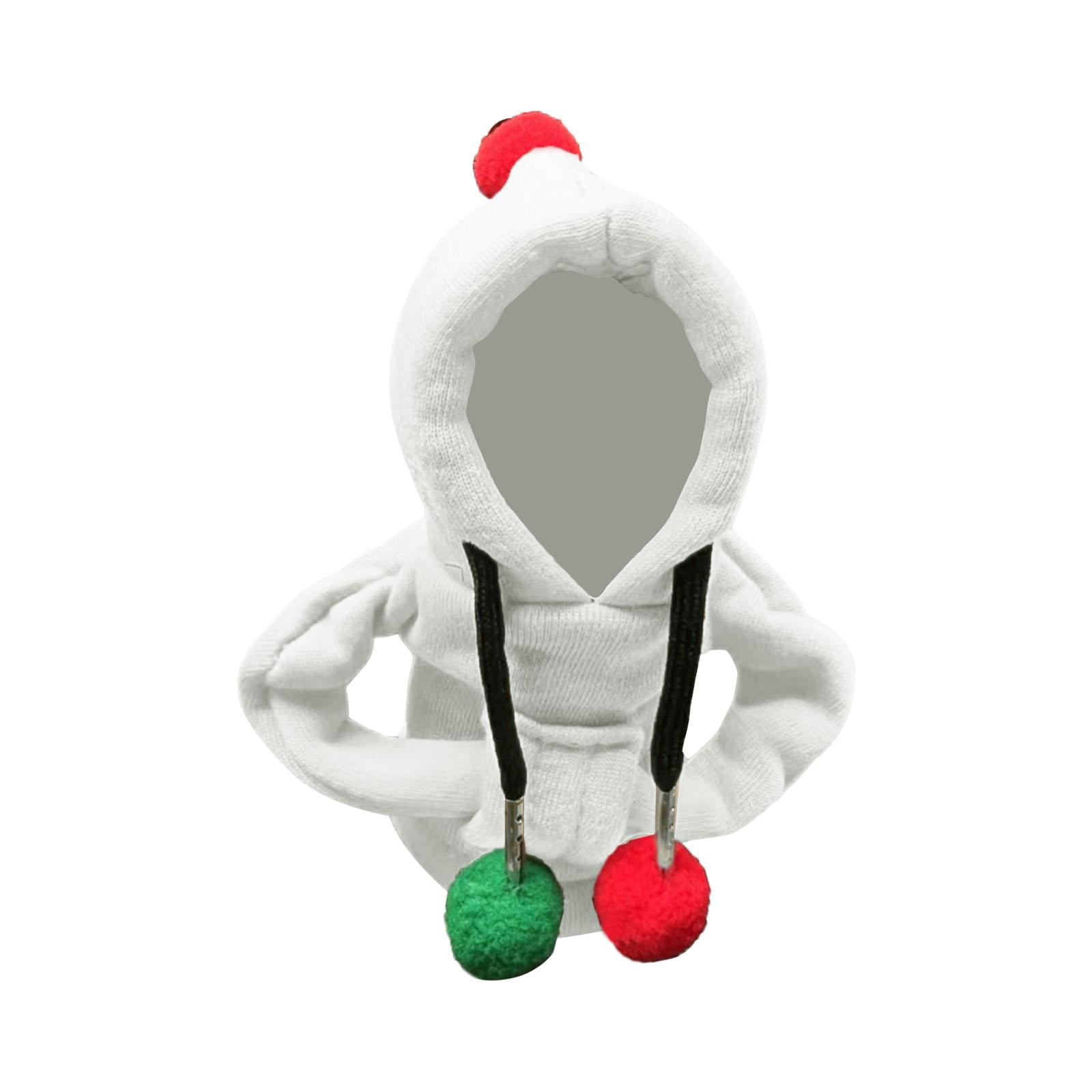 Car Shifter Knob Cover Hoodie Sweatshirt Universal Knob Gear Stick Protector White