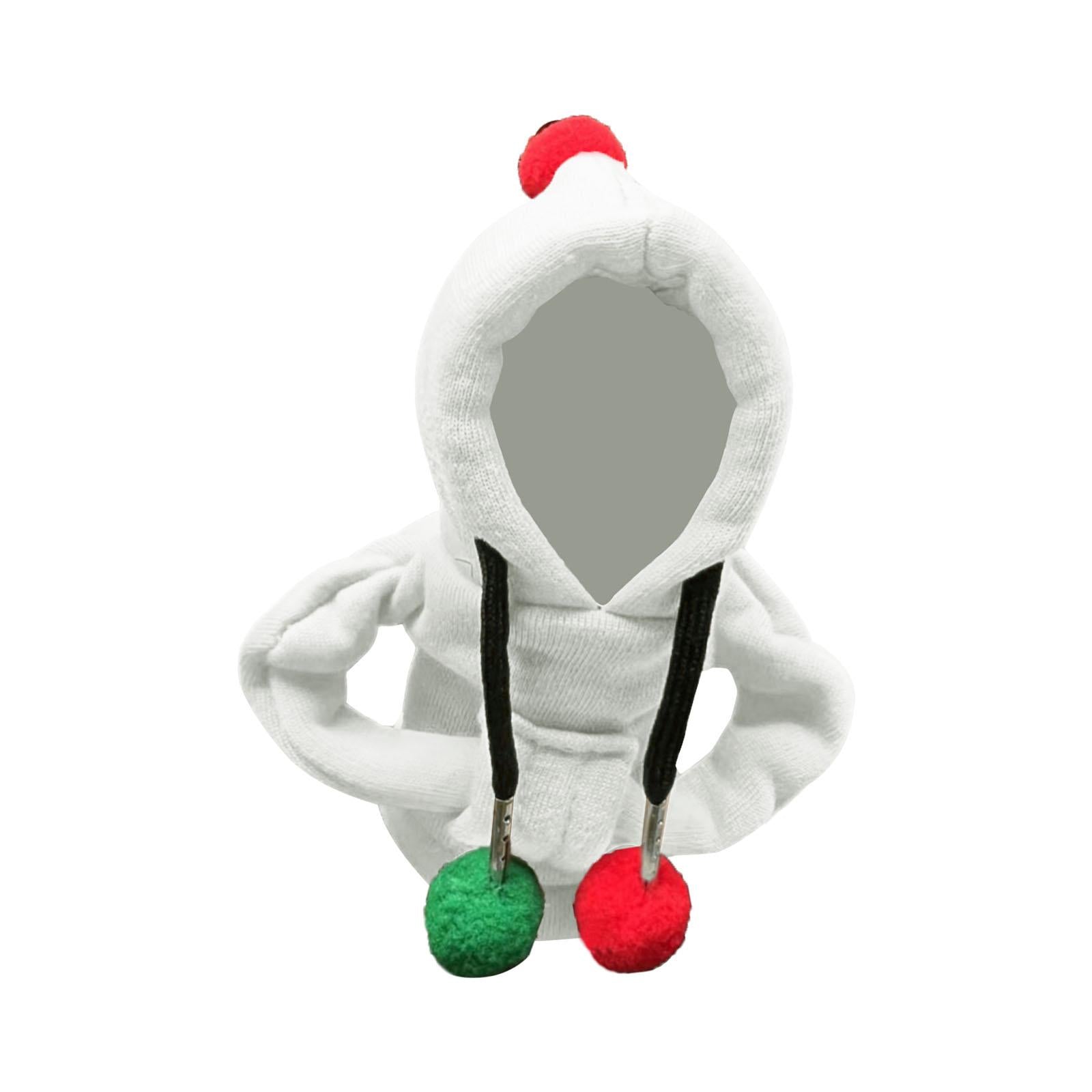 Car Shifter Knob Cover Hoodie Sweatshirt Universal Knob Gear Stick Protector White