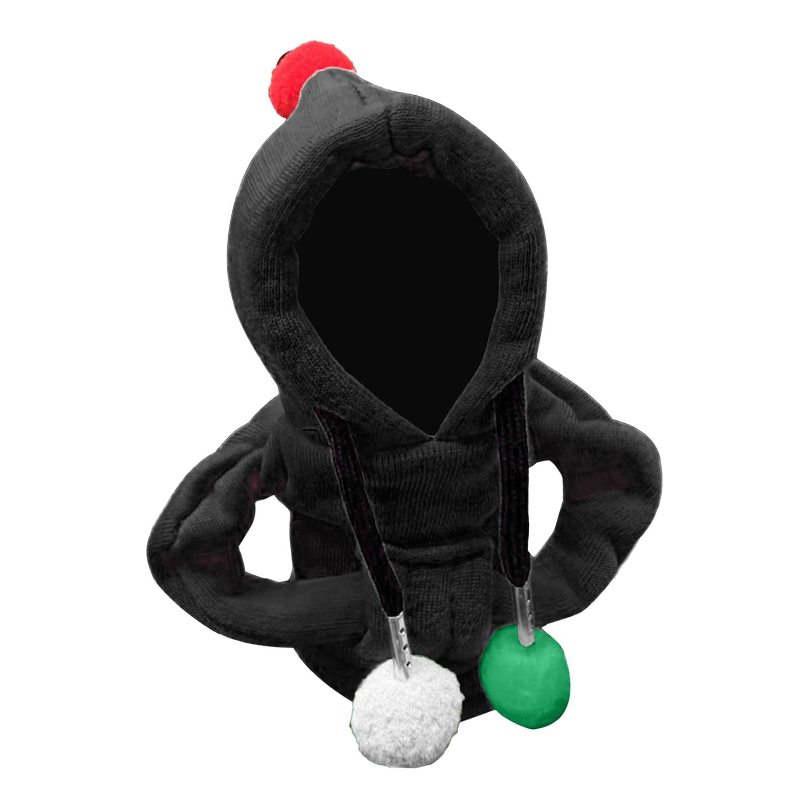 Car Shifter Knob Cover Hoodie Sweatshirt Universal Knob Gear Stick Protector Black
