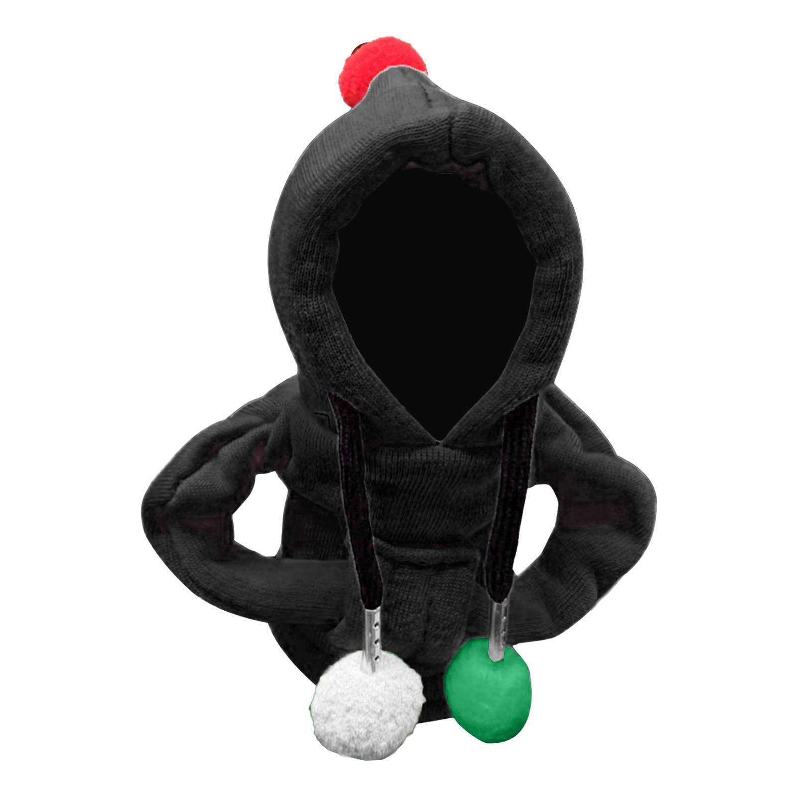Car Shifter Knob Cover Hoodie Sweatshirt Universal Knob Gear Stick Protector Black