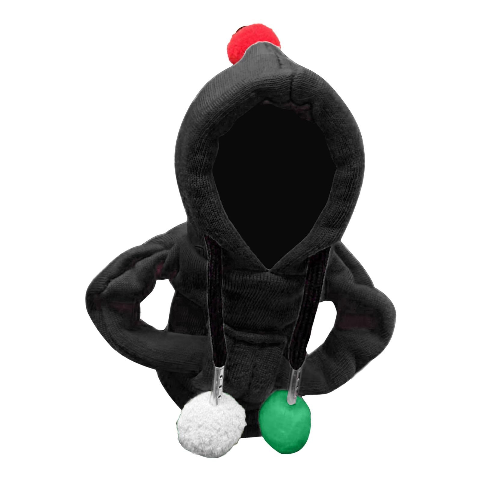 Car Shifter Knob Cover Hoodie Sweatshirt Universal Knob Gear Stick Protector Black