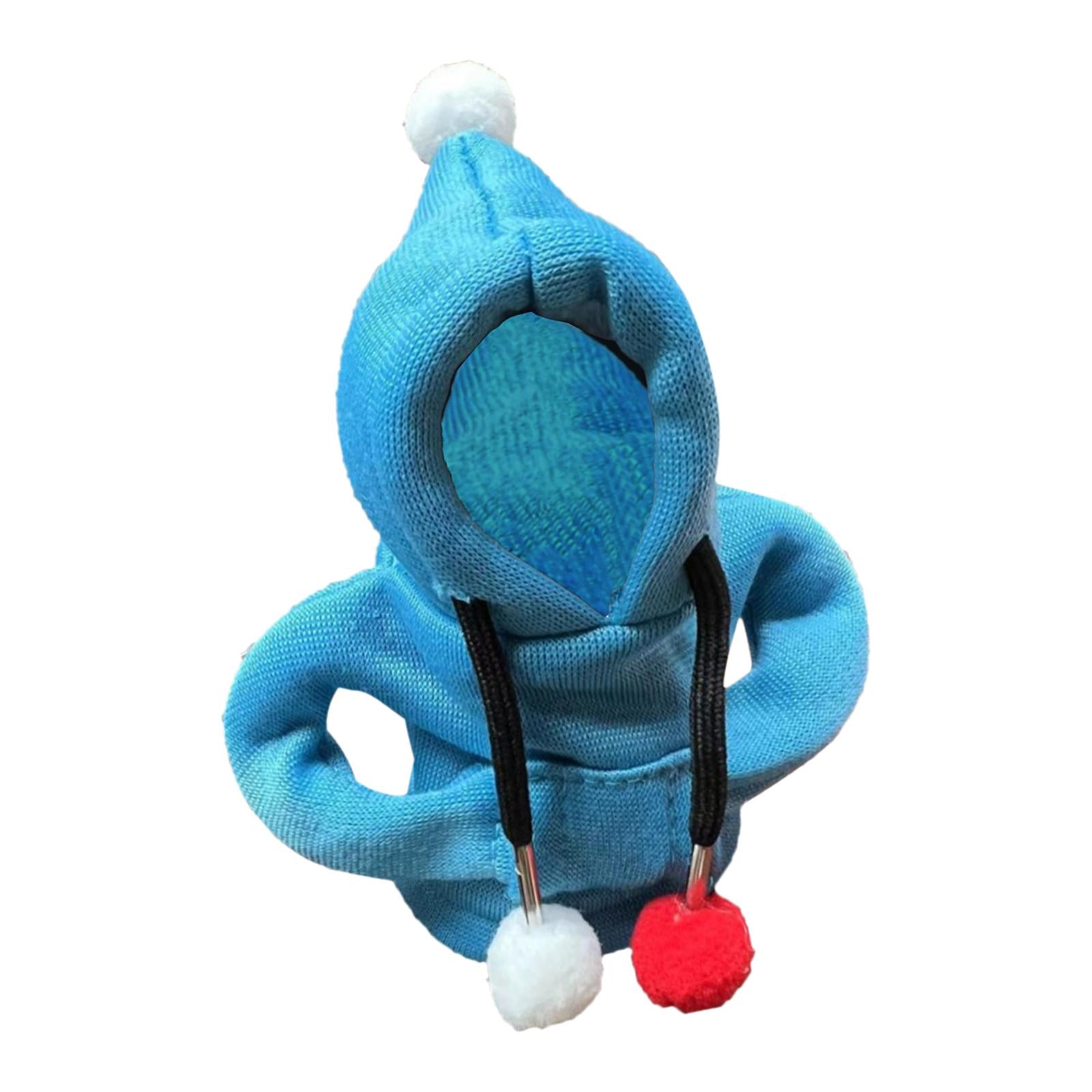 Car Shifter Knob Cover Hoodie Sweatshirt Universal Knob Gear Stick Protector Blue