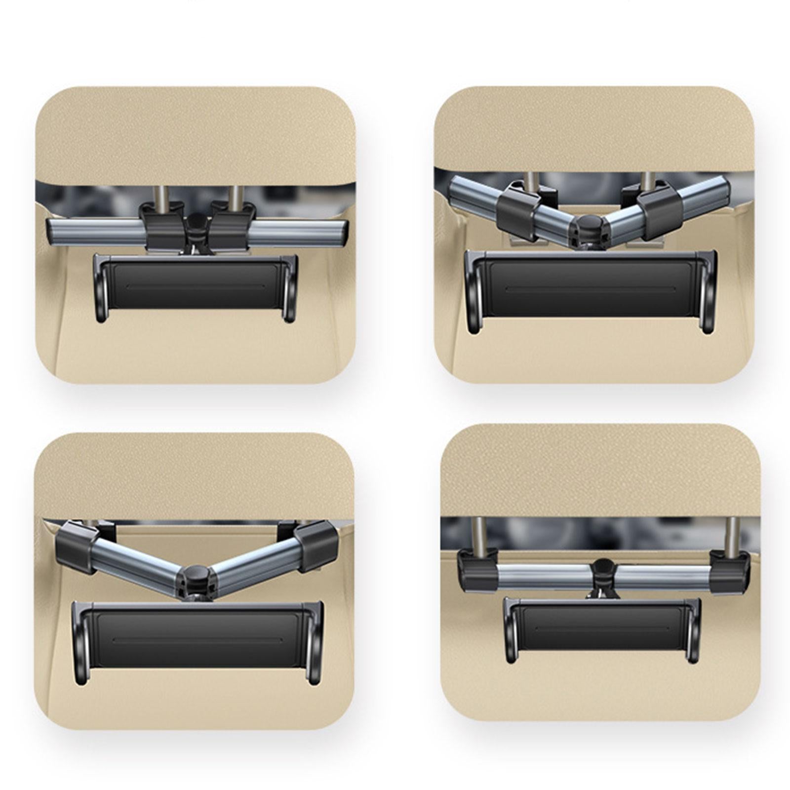 Car Tablet Headrest Mounts Stretchable Angle Adjustable for Kids Grey