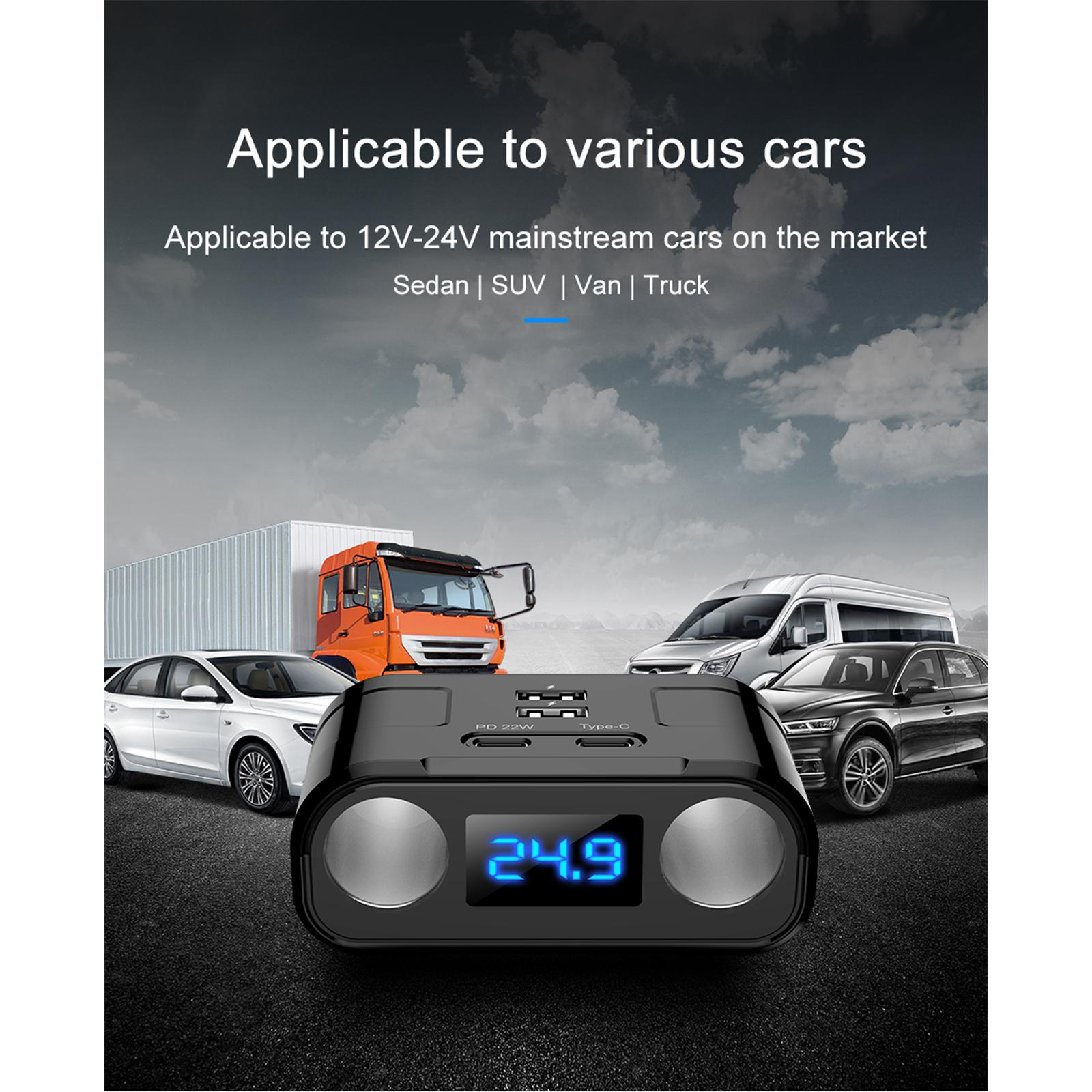 Car Cigarette Lighter Charger Professional for Auto Motorcycle Fittings