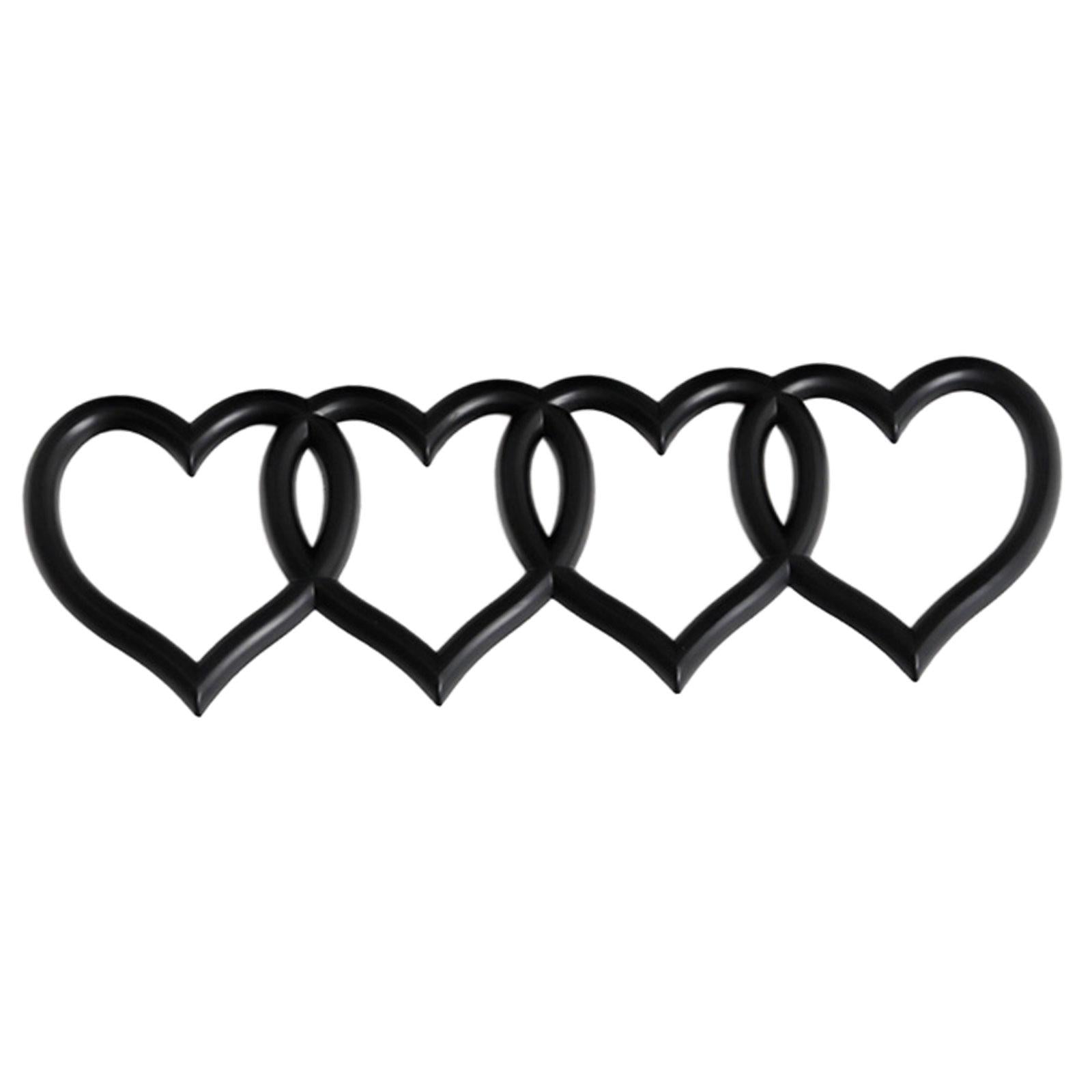 Heart Rear Trunk Stickers Replacement Decal Sticker Car Exterior Sticker Badge Matt Black
