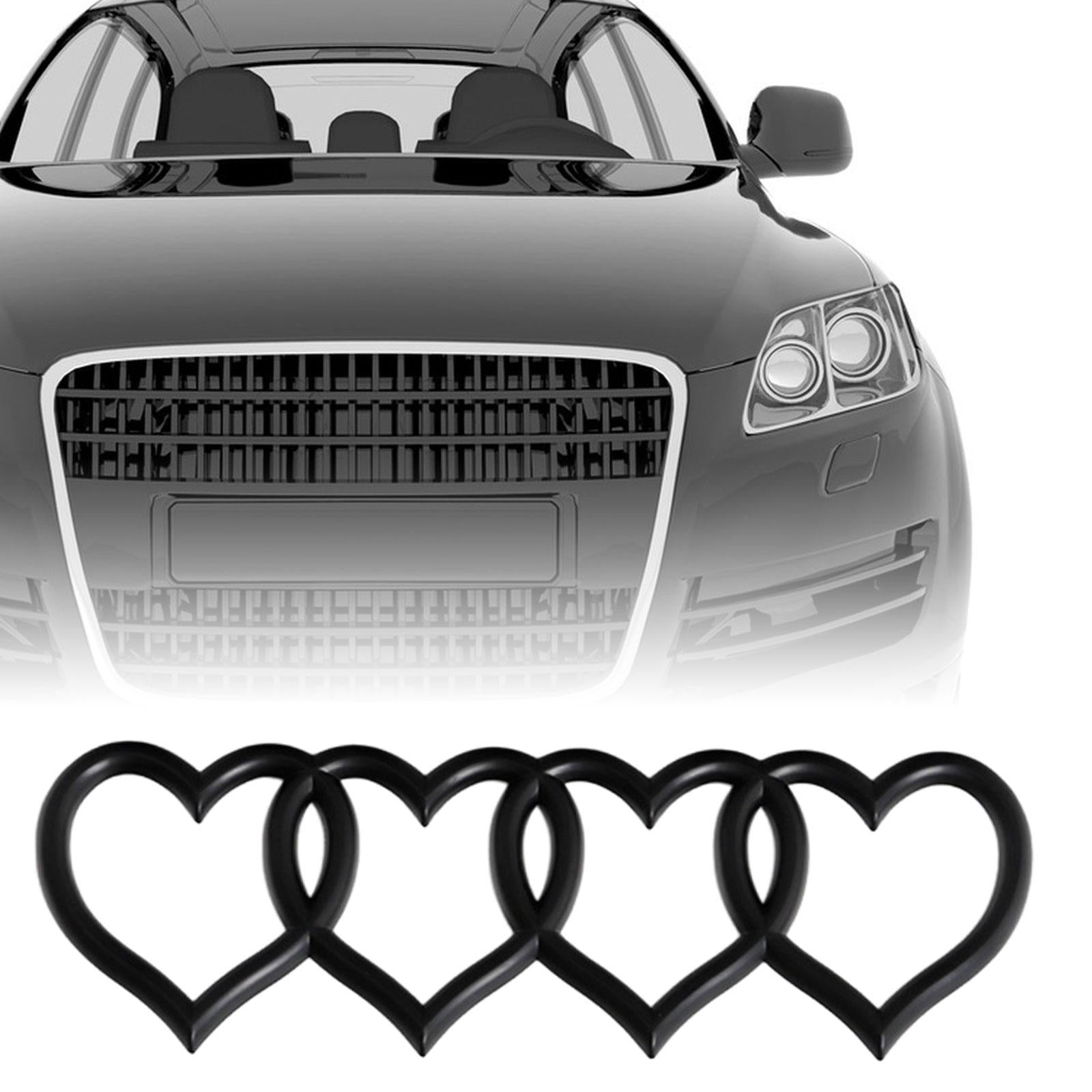 Heart Rear Trunk Stickers Replacement Decal Sticker Car Exterior Sticker Badge Matt Black